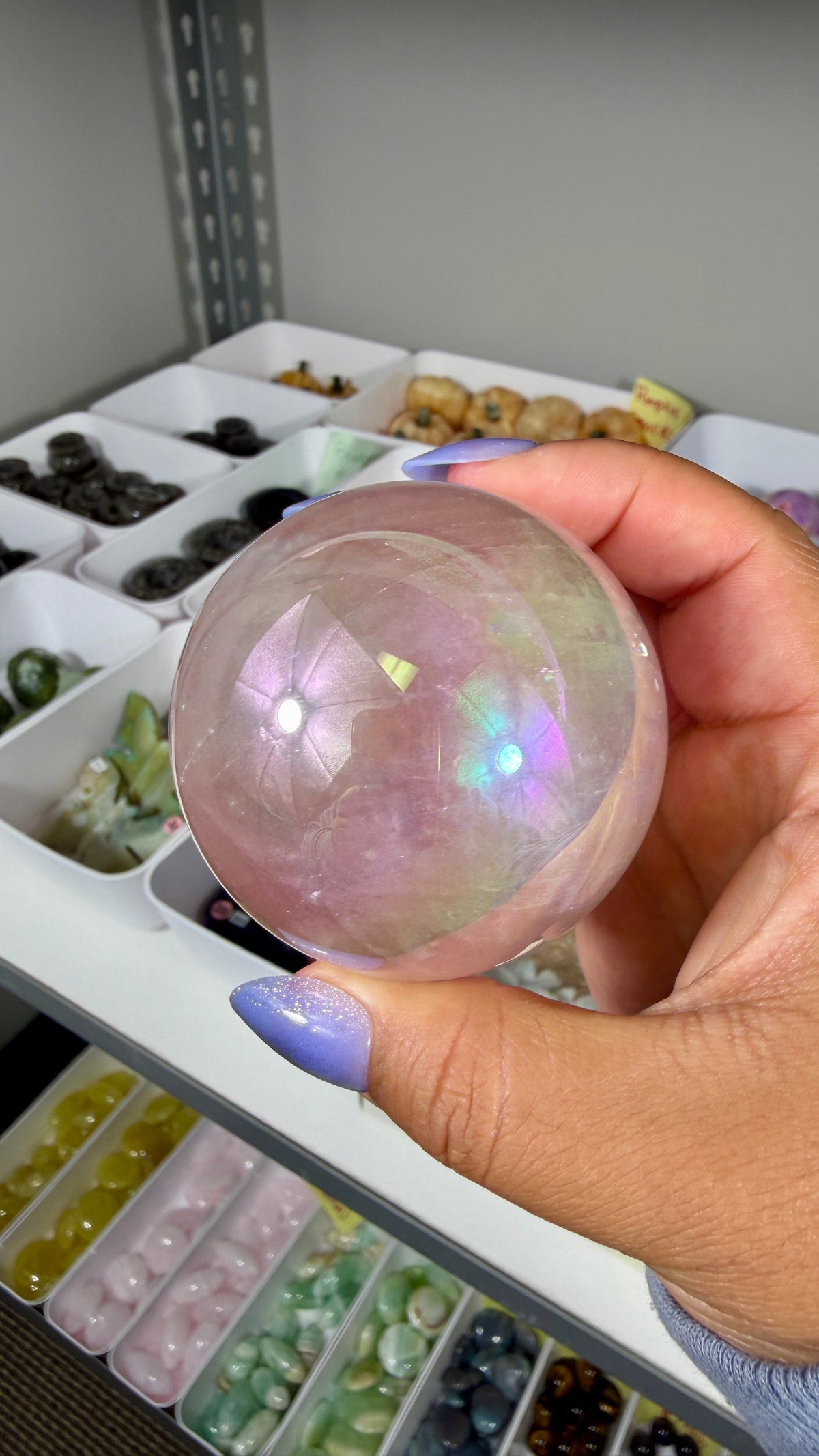 Gorgeous Aura Rose Quartz Sphere | Opt 35