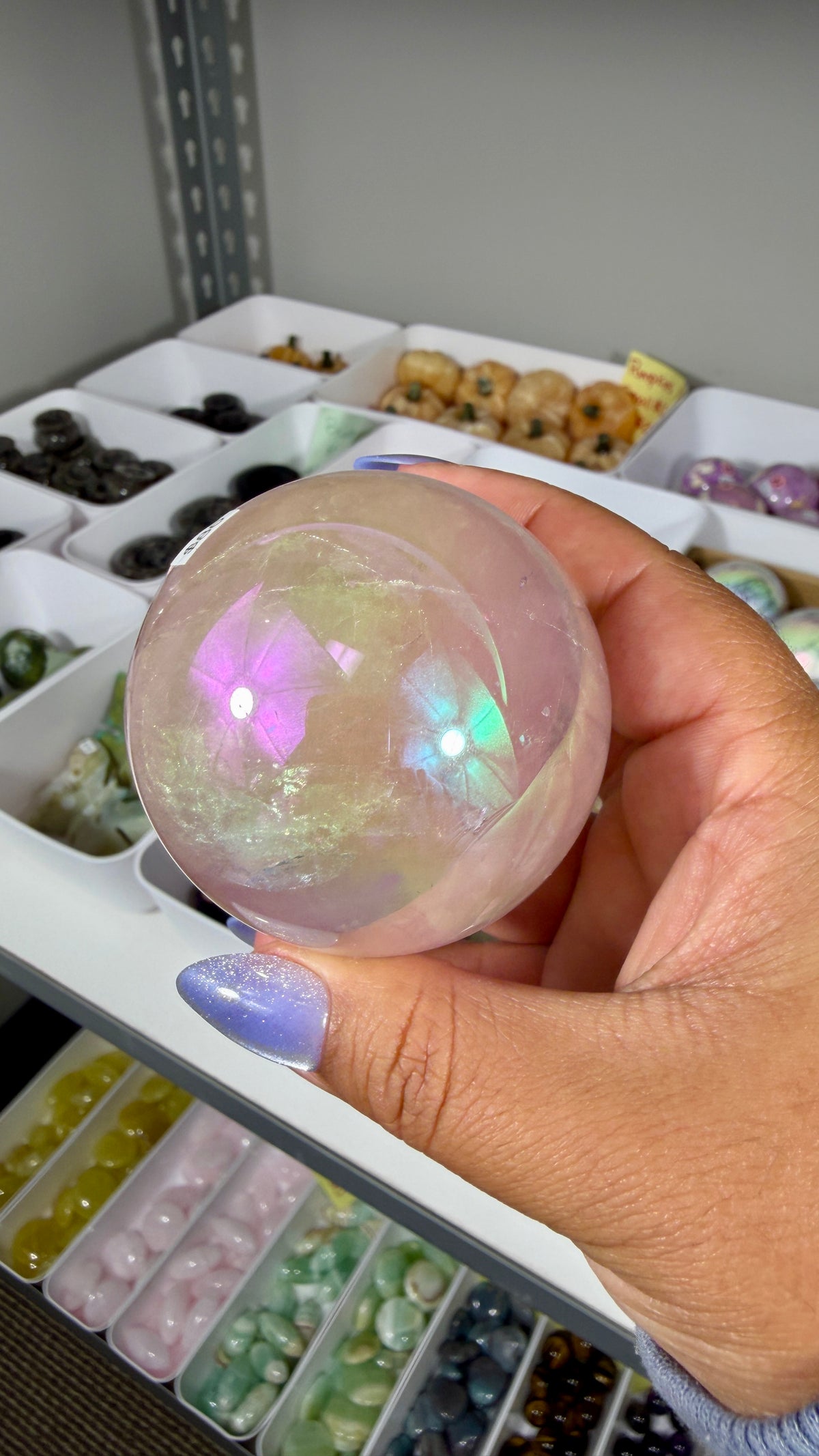 Gorgeous Aura Rose Quartz Sphere | Opt 35