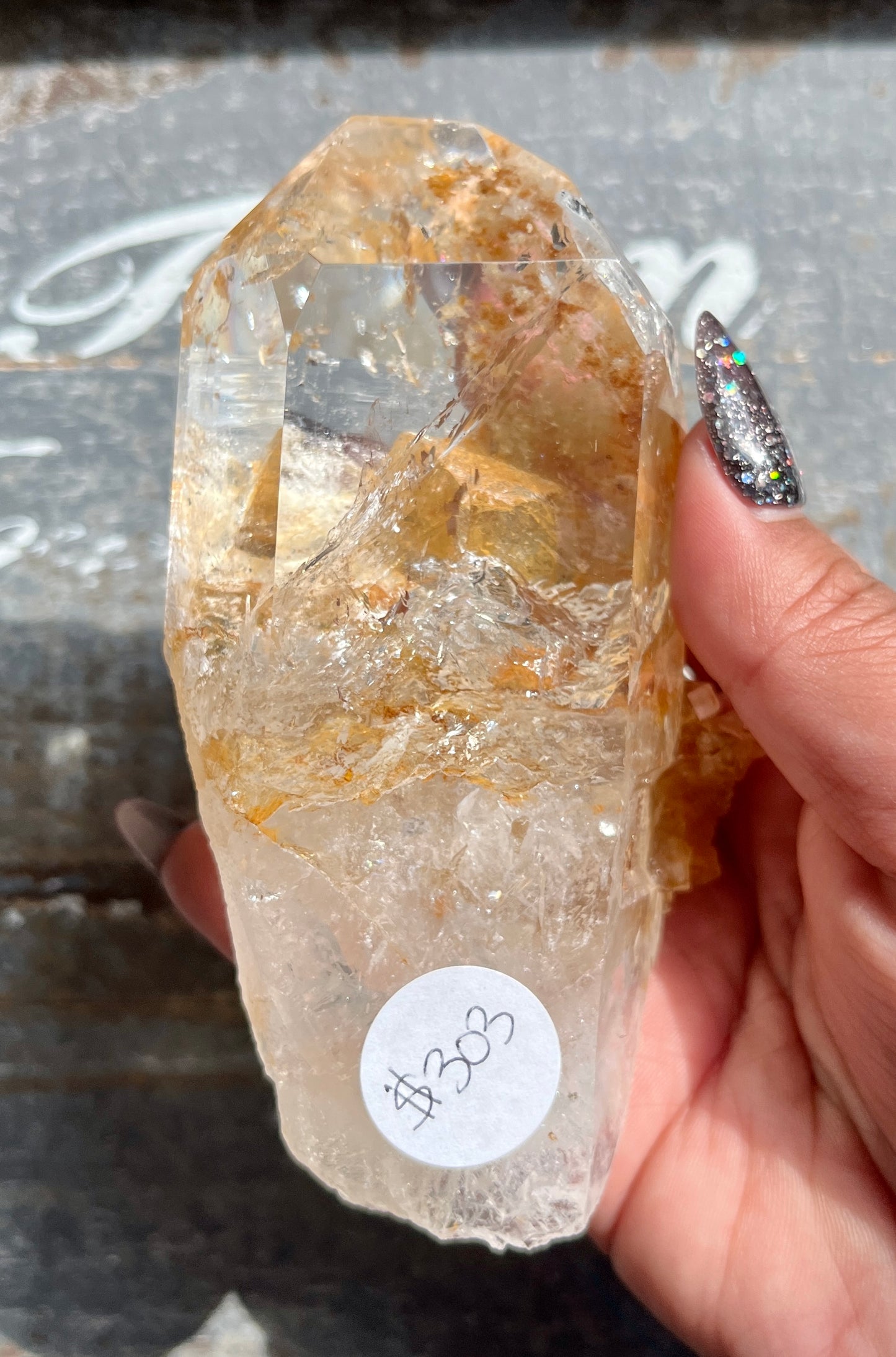 Gorgeous *RARE* Yellow Lodolite in Quartz from Brazil