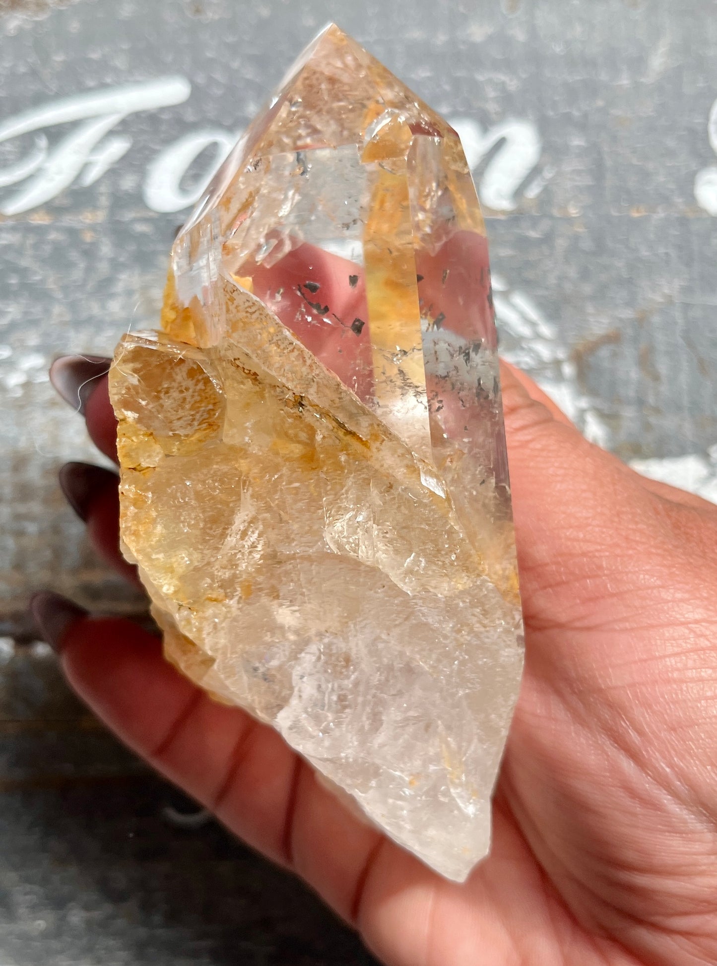 Gorgeous *RARE* Yellow Lodolite in Quartz from Brazil