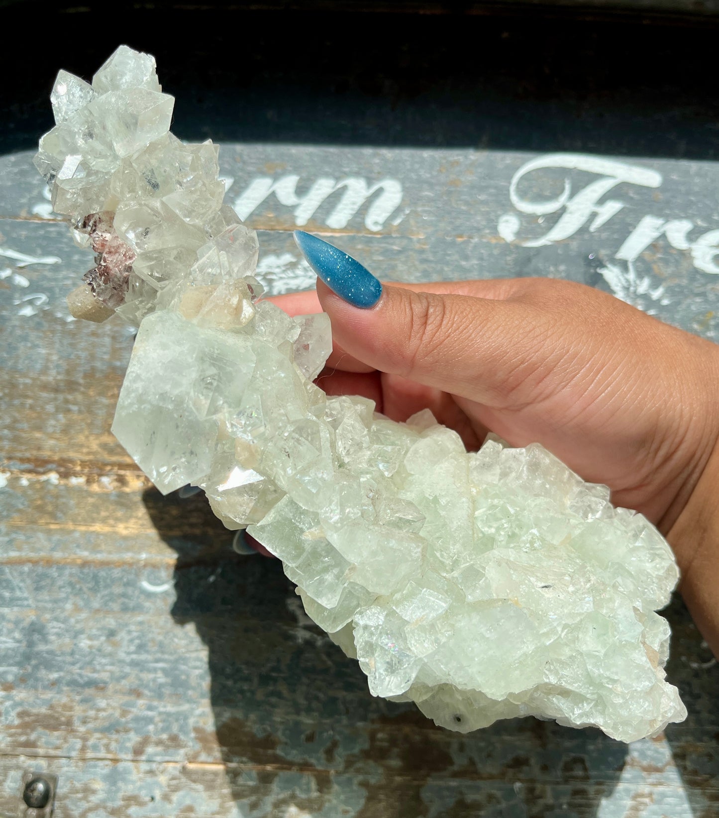 Gorgeous Large Apophyllite Specimen Cluster India!