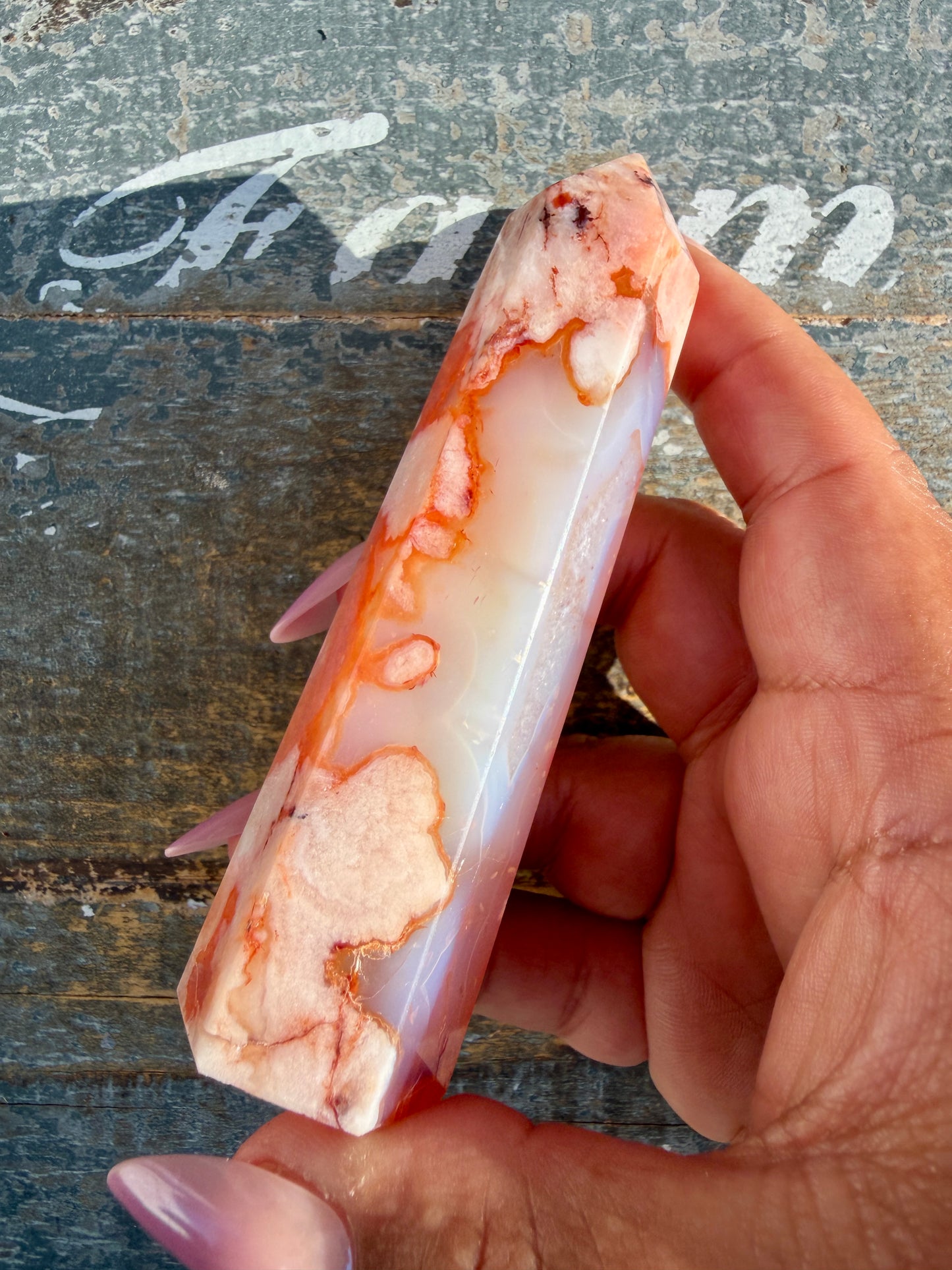 Gorgeous High Quality Carnelian & Flower Agate Tower | Madagascar | Opt J