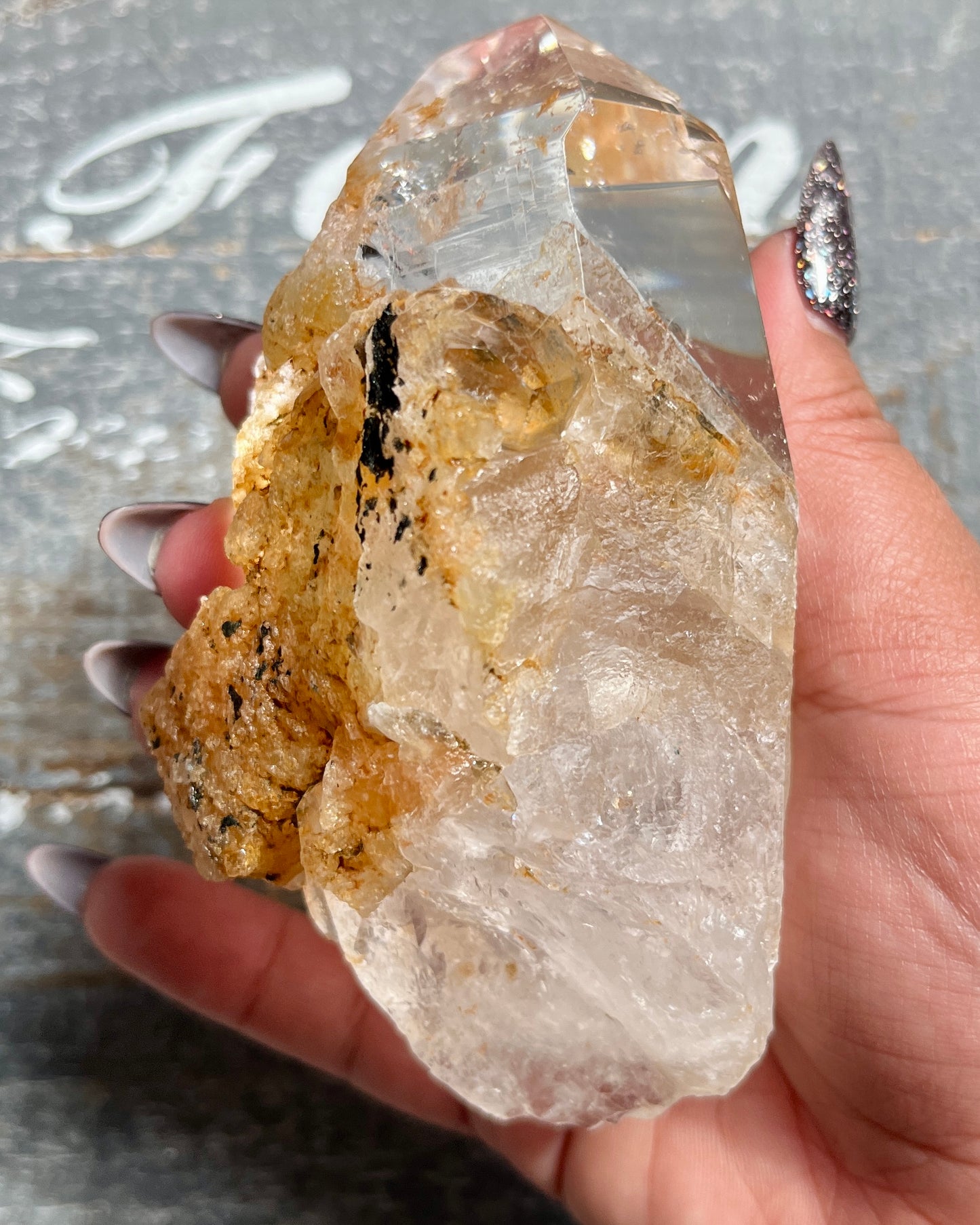 Gorgeous *RARE* Yellow Lodolite in Quartz from Brazil