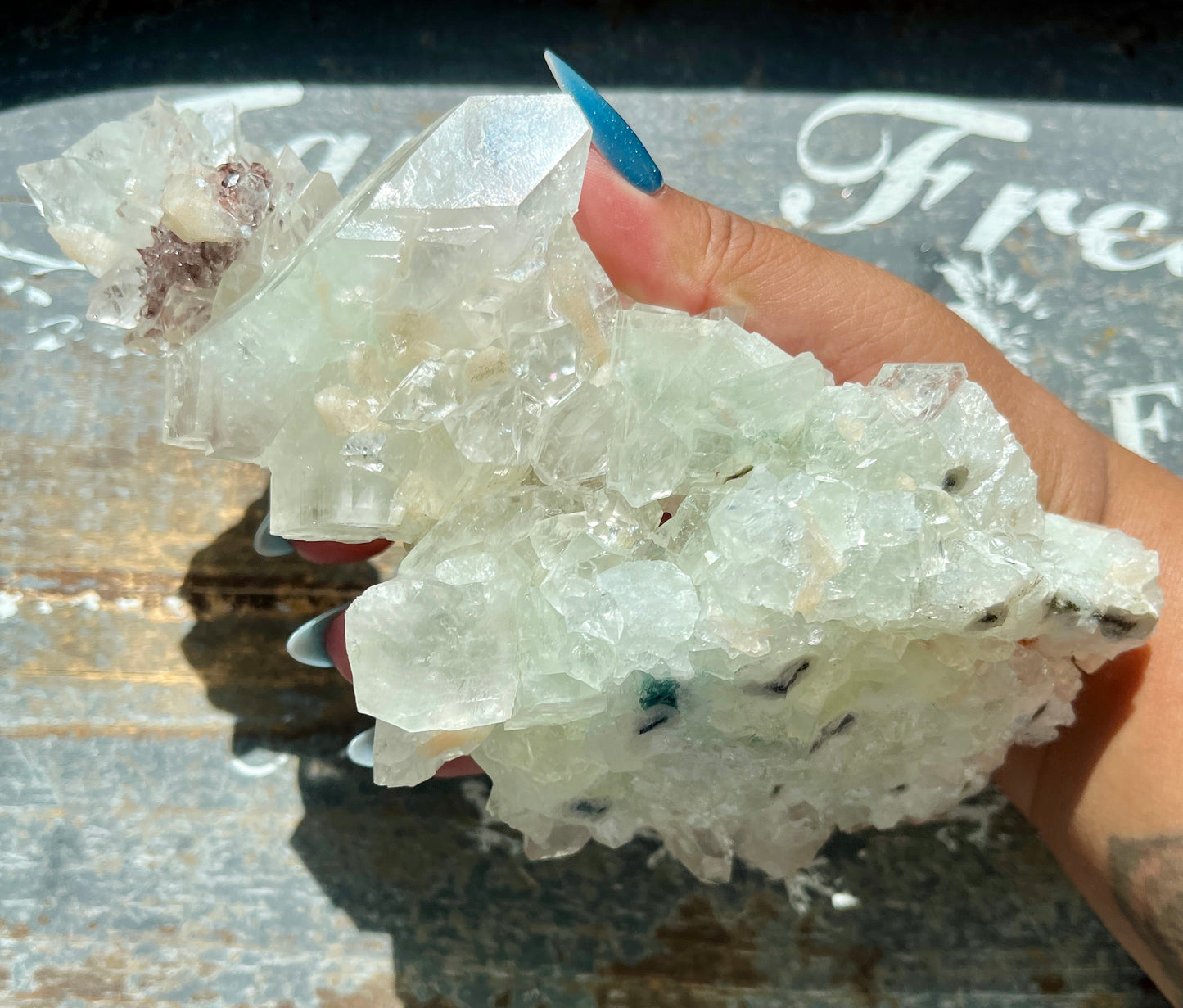 Gorgeous Large Apophyllite Specimen Cluster India!