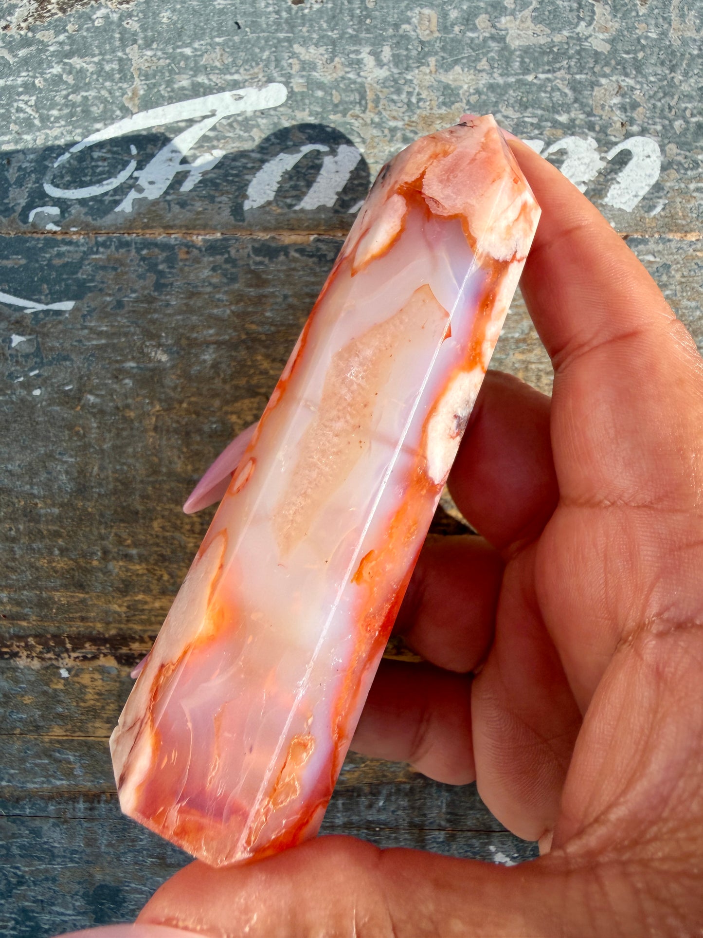 Gorgeous High Quality Carnelian & Flower Agate Tower | Madagascar | Opt J
