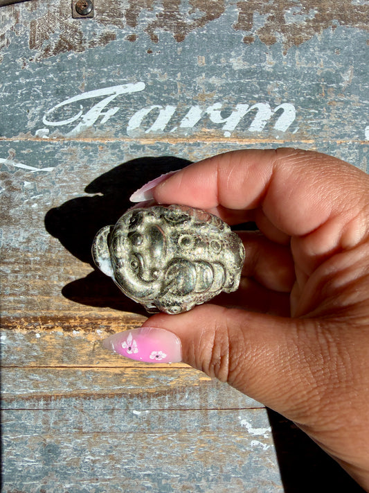 Gorgeous Pyrite Money Toad | Money Manifestation | Opt C