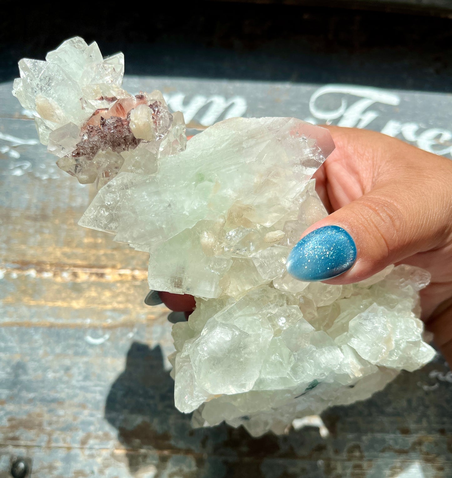 Gorgeous Large Apophyllite Specimen Cluster India!