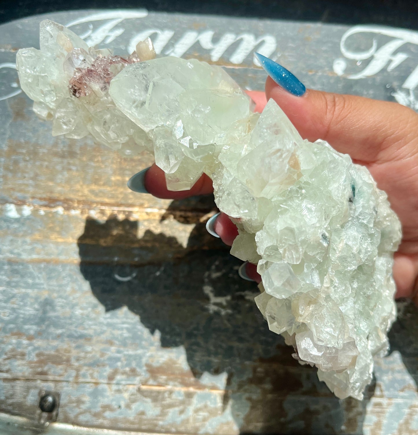 Gorgeous Large Apophyllite Specimen Cluster India!