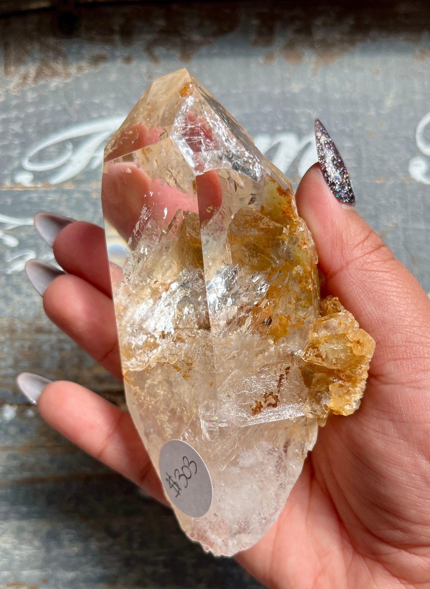 Gorgeous *RARE* Yellow Lodolite in Quartz from Brazil