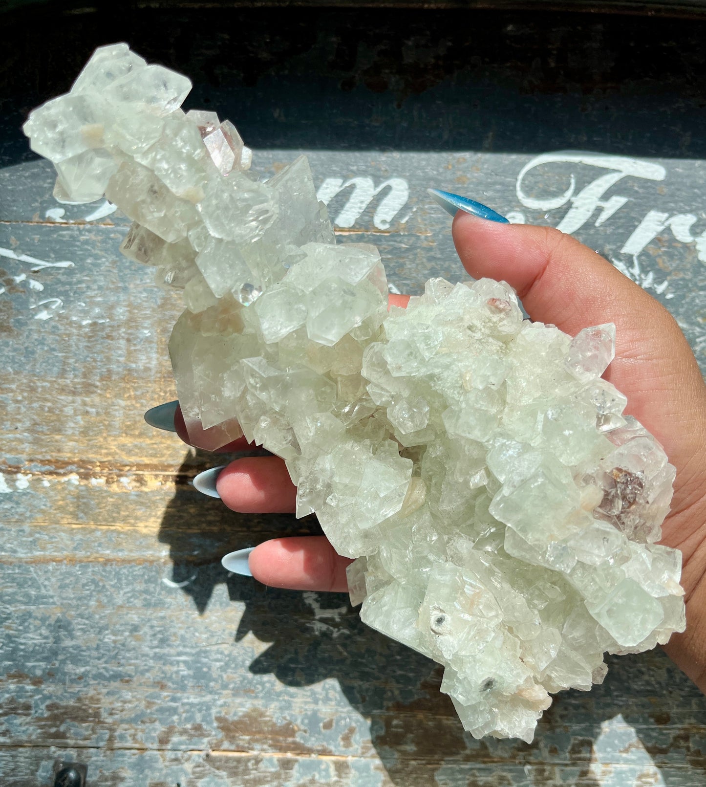 Gorgeous Large Apophyllite Specimen Cluster India!