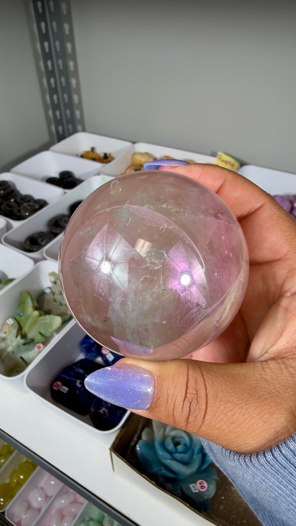 Gorgeous Aura Rose Quartz Sphere | Opt 33