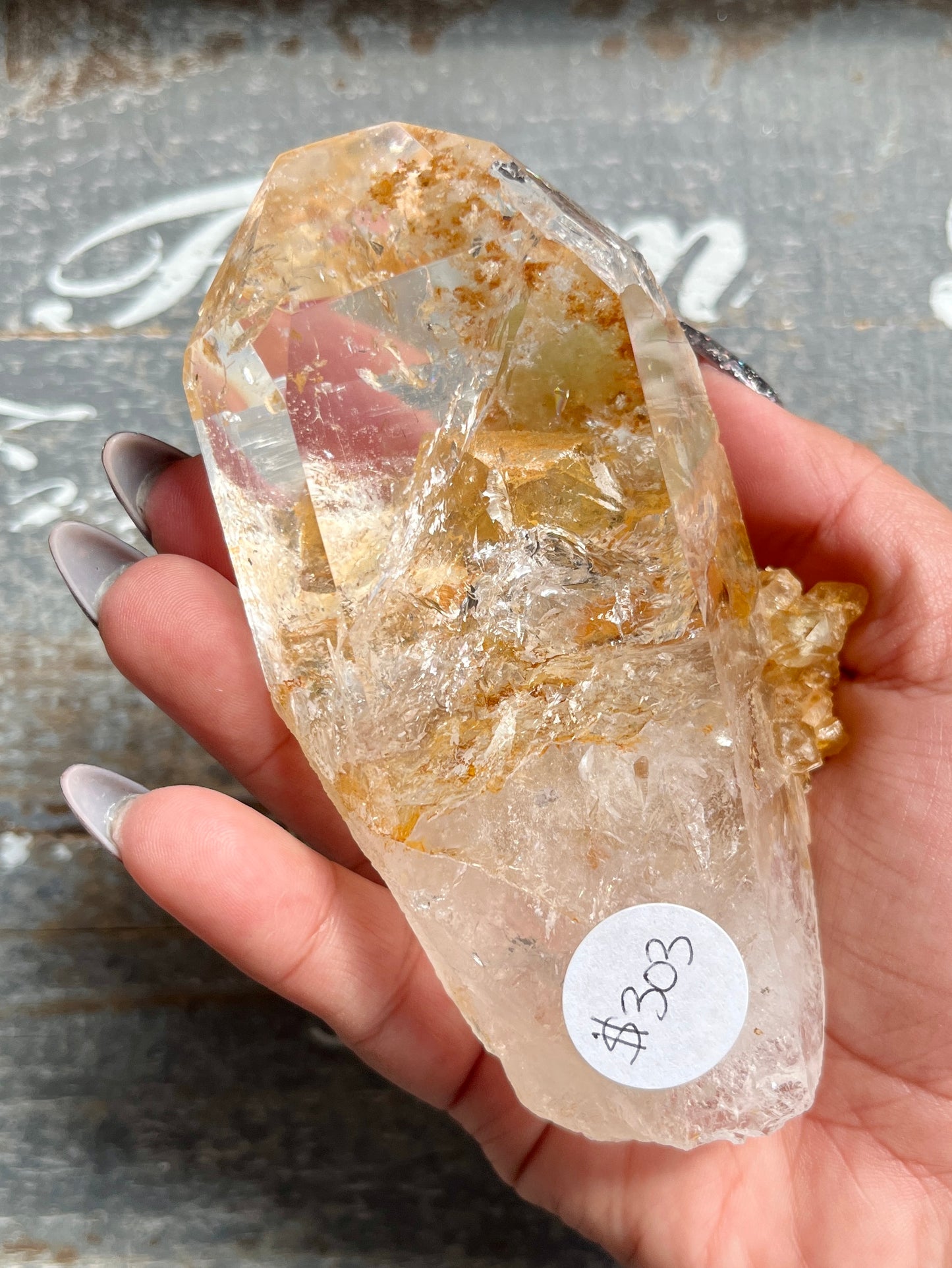 Gorgeous *RARE* Yellow Lodolite in Quartz from Brazil