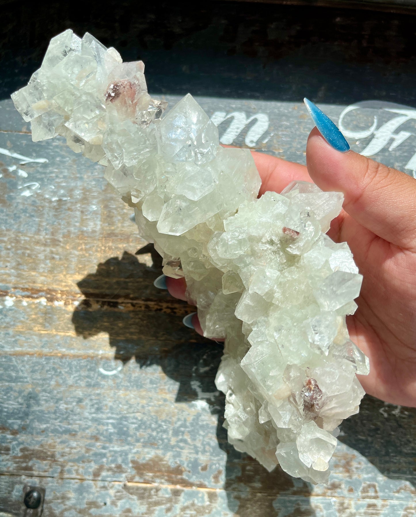 Gorgeous Large Apophyllite Specimen Cluster India!