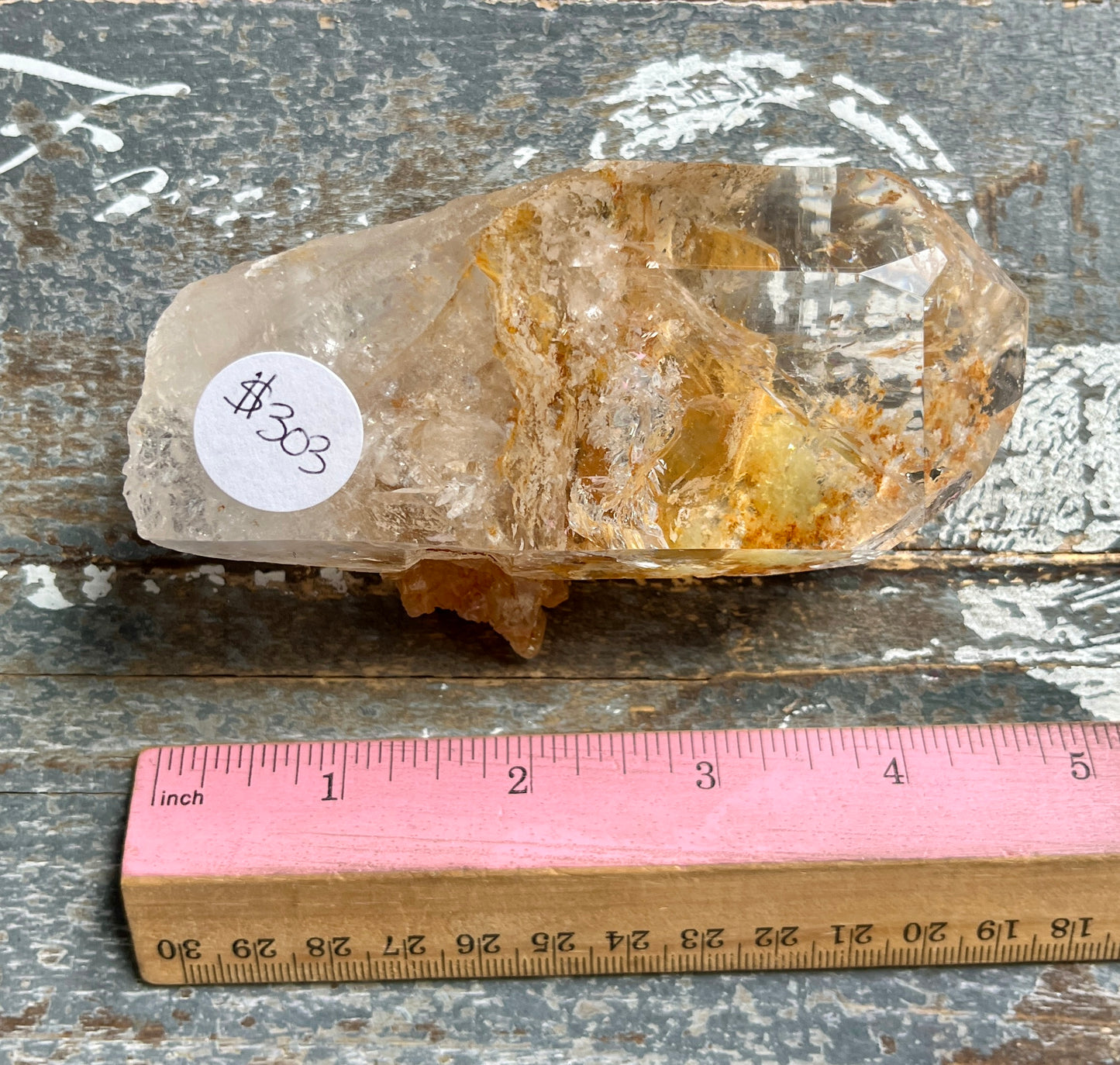 Gorgeous *RARE* Yellow Lodolite in Quartz from Brazil