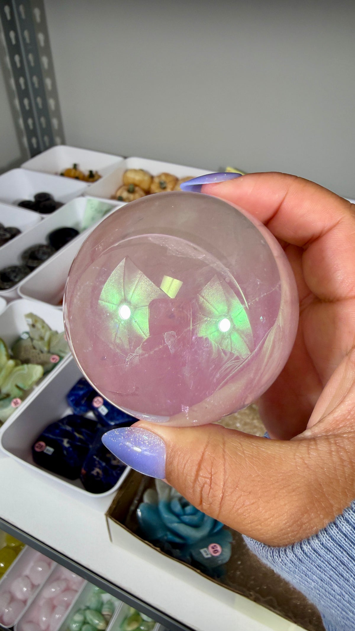 Gorgeous Aura Rose Quartz Sphere | Opt 36