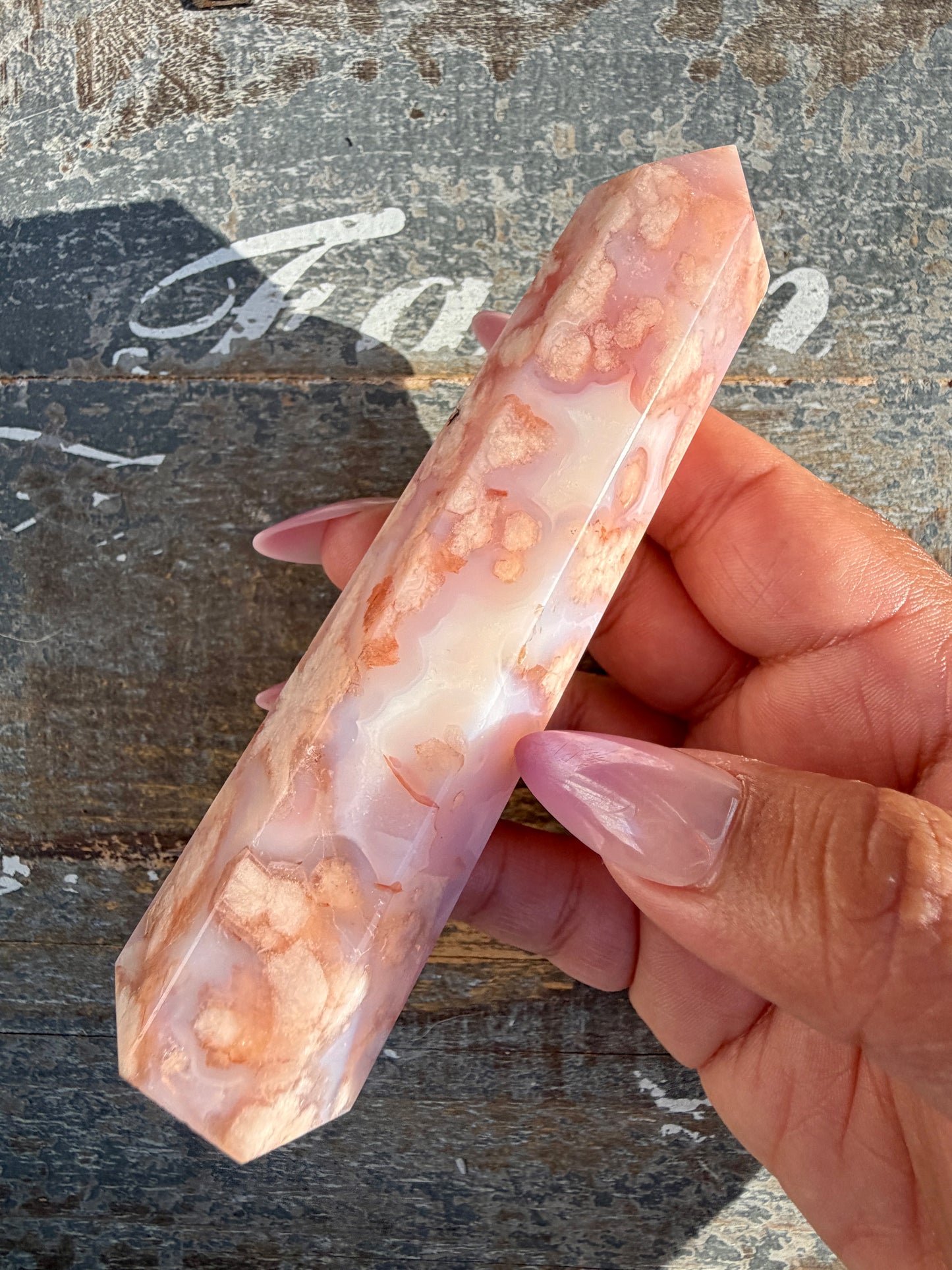Gorgeous High Quality Carnelian & Flower Agate Tower | Madagascar | Opt G