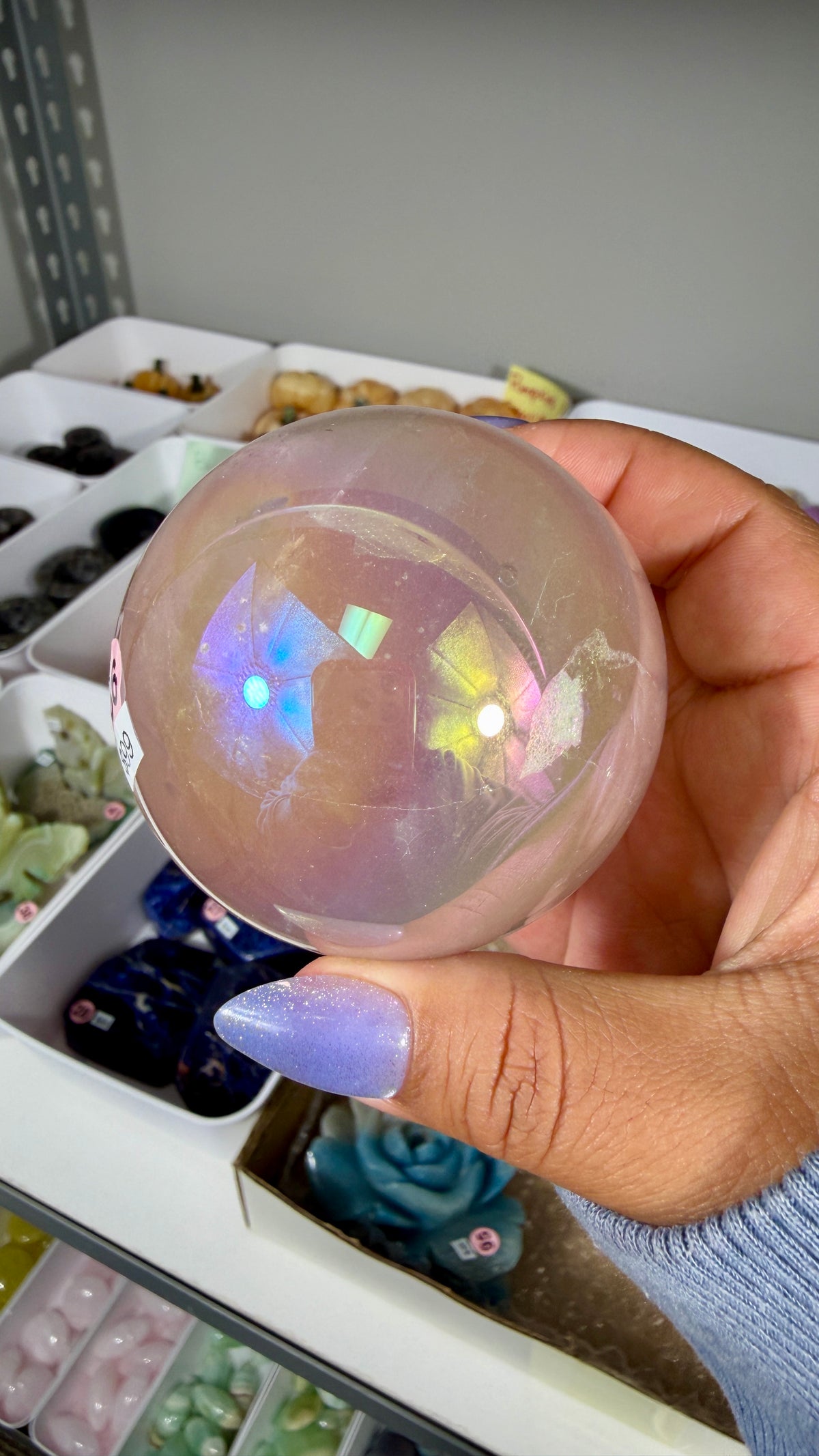 Gorgeous Aura Rose Quartz Sphere | Opt 36