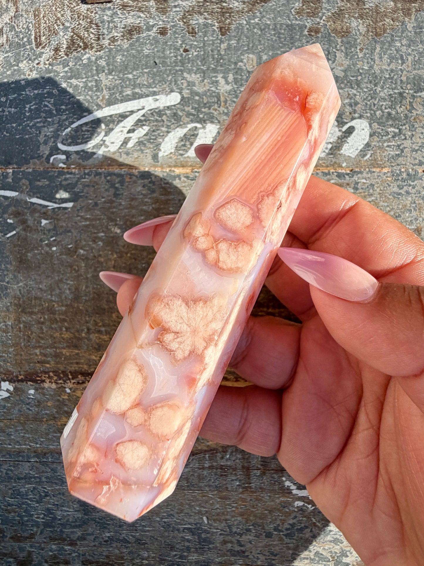Gorgeous High Quality Carnelian & Flower Agate Tower | Madagascar | Opt G