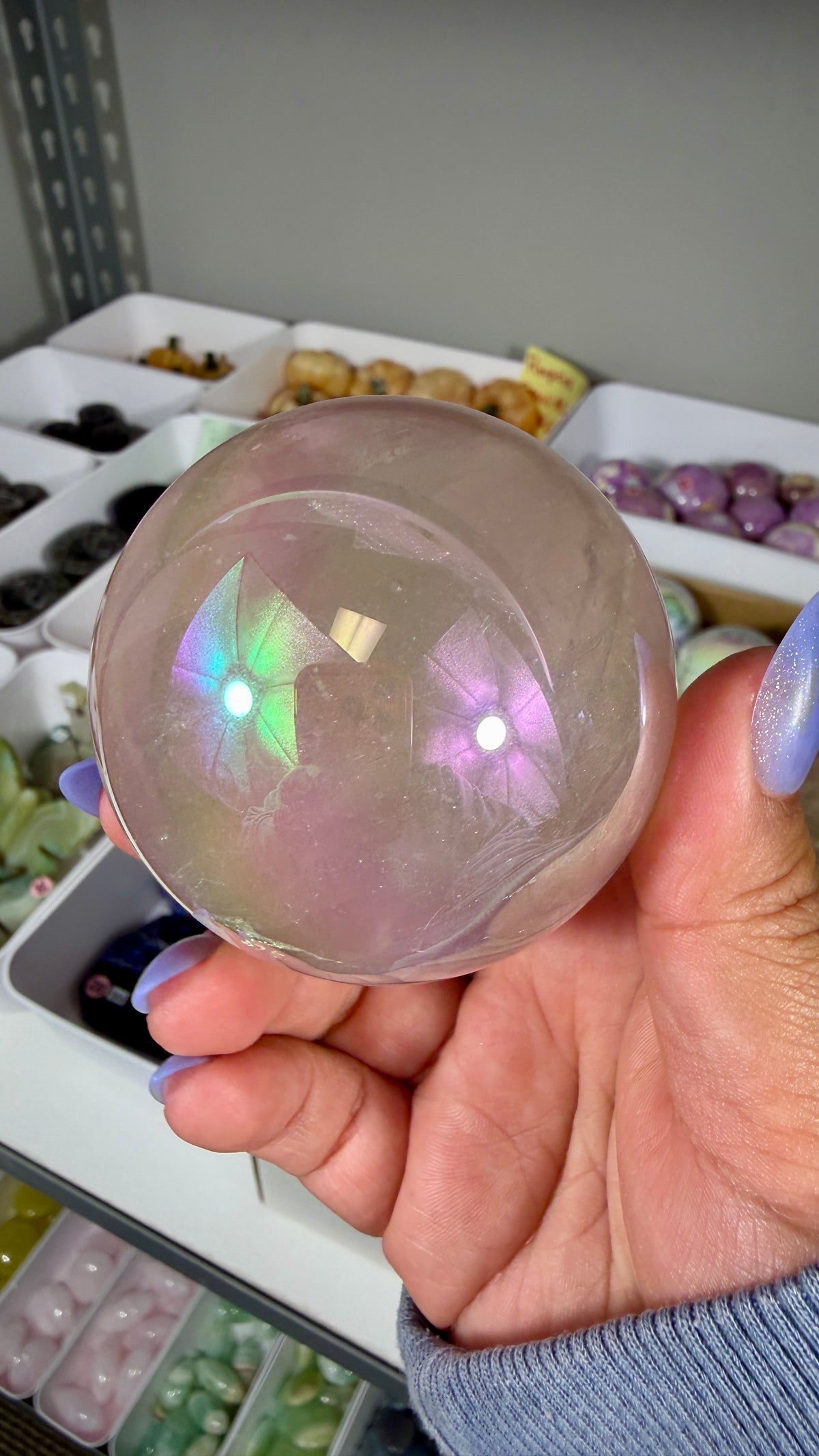 Gorgeous Aura Rose Quartz Sphere | Opt 36