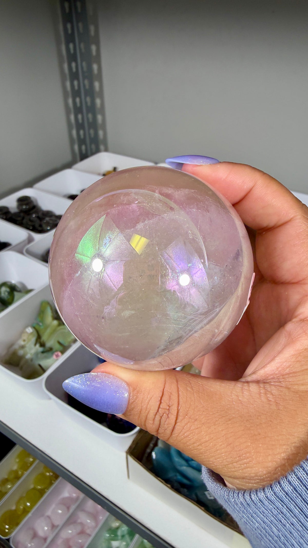 Gorgeous Aura Rose Quartz Sphere | Opt 37