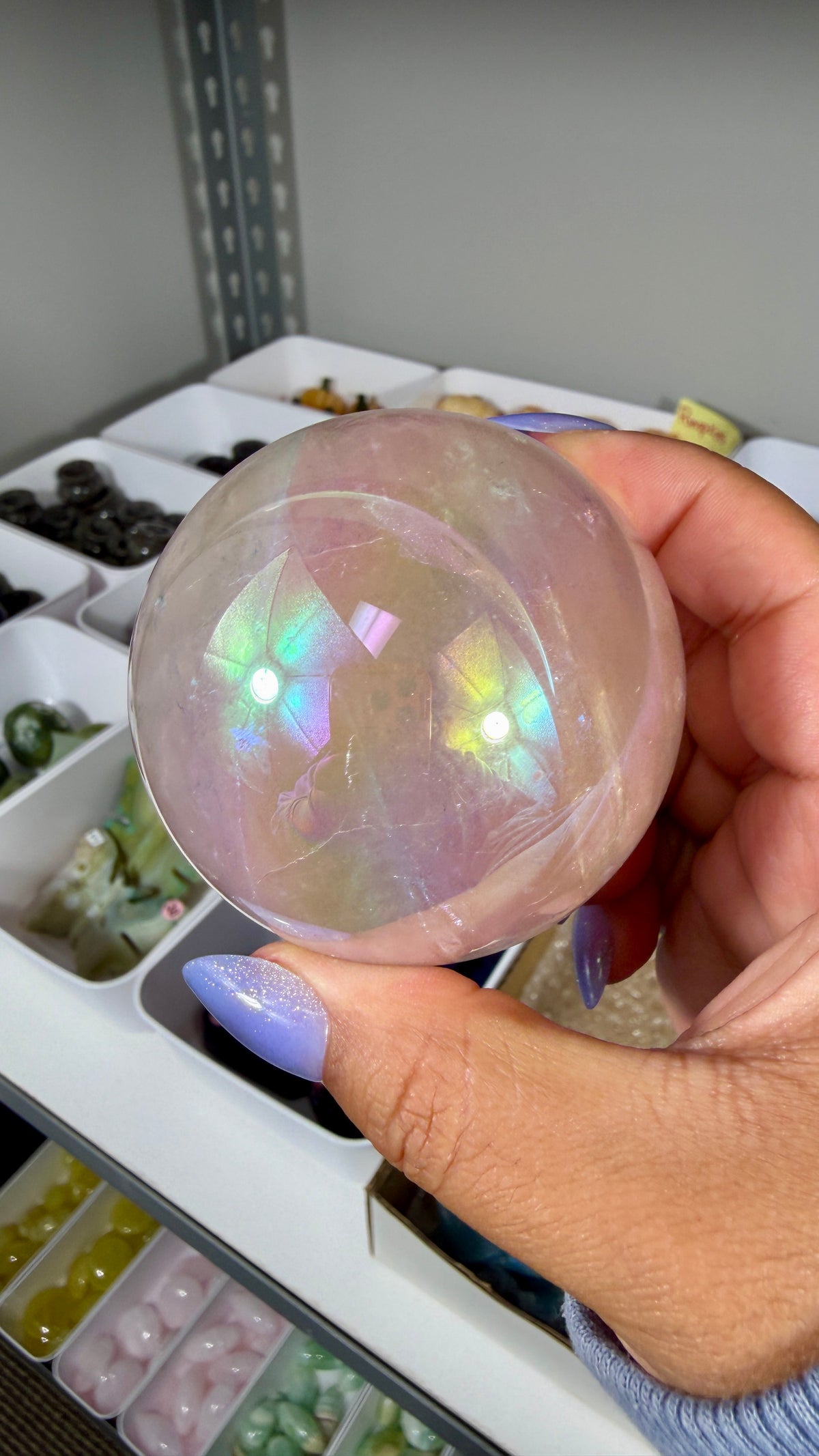 Gorgeous Aura Rose Quartz Sphere | Opt 37