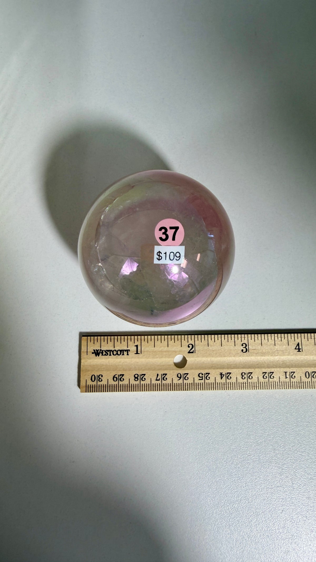 Gorgeous Aura Rose Quartz Sphere | Opt 37