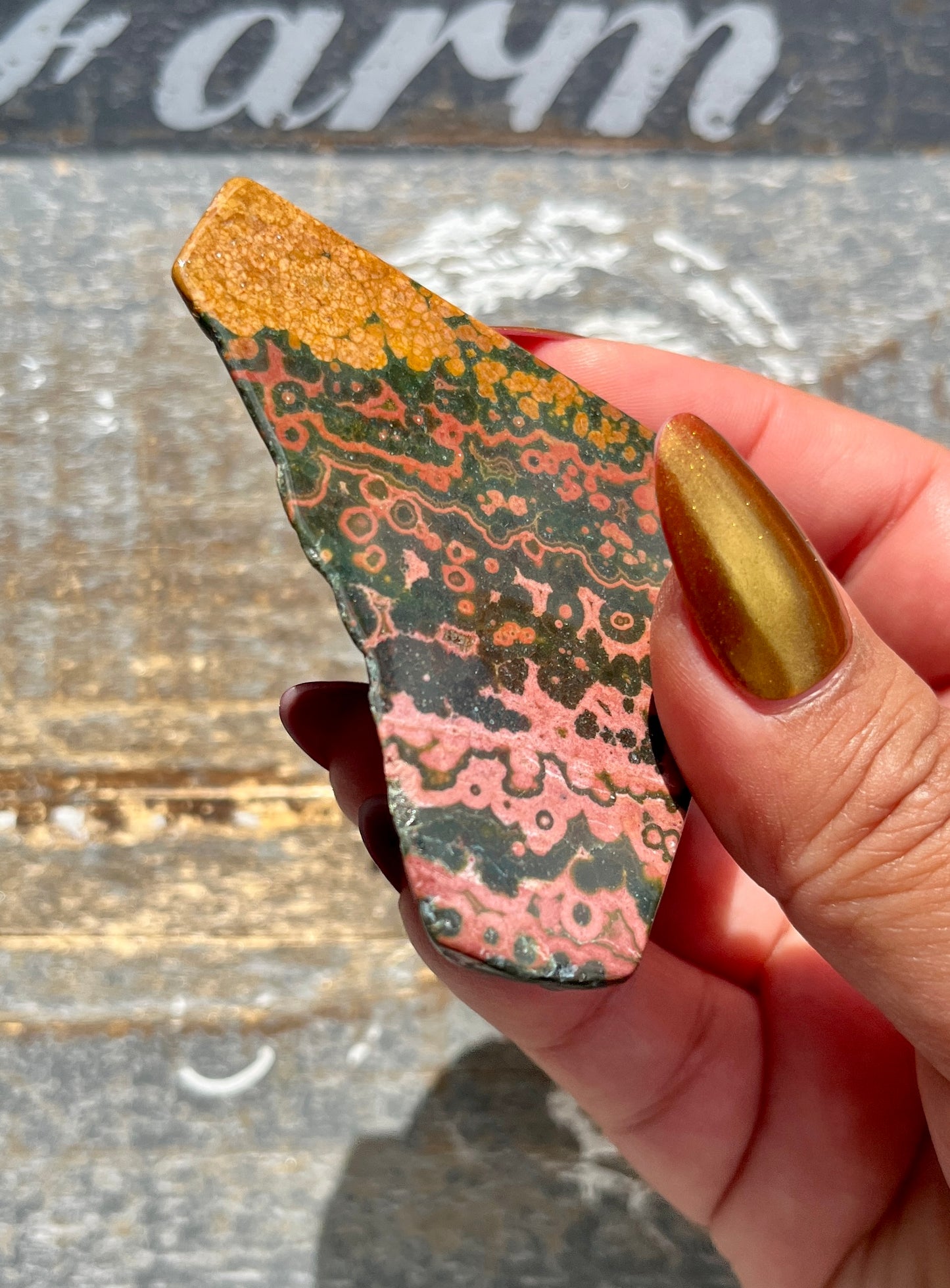 Gorgeous Rare Kabamby Authentic Ocean Jasper Freeform from Madagascar