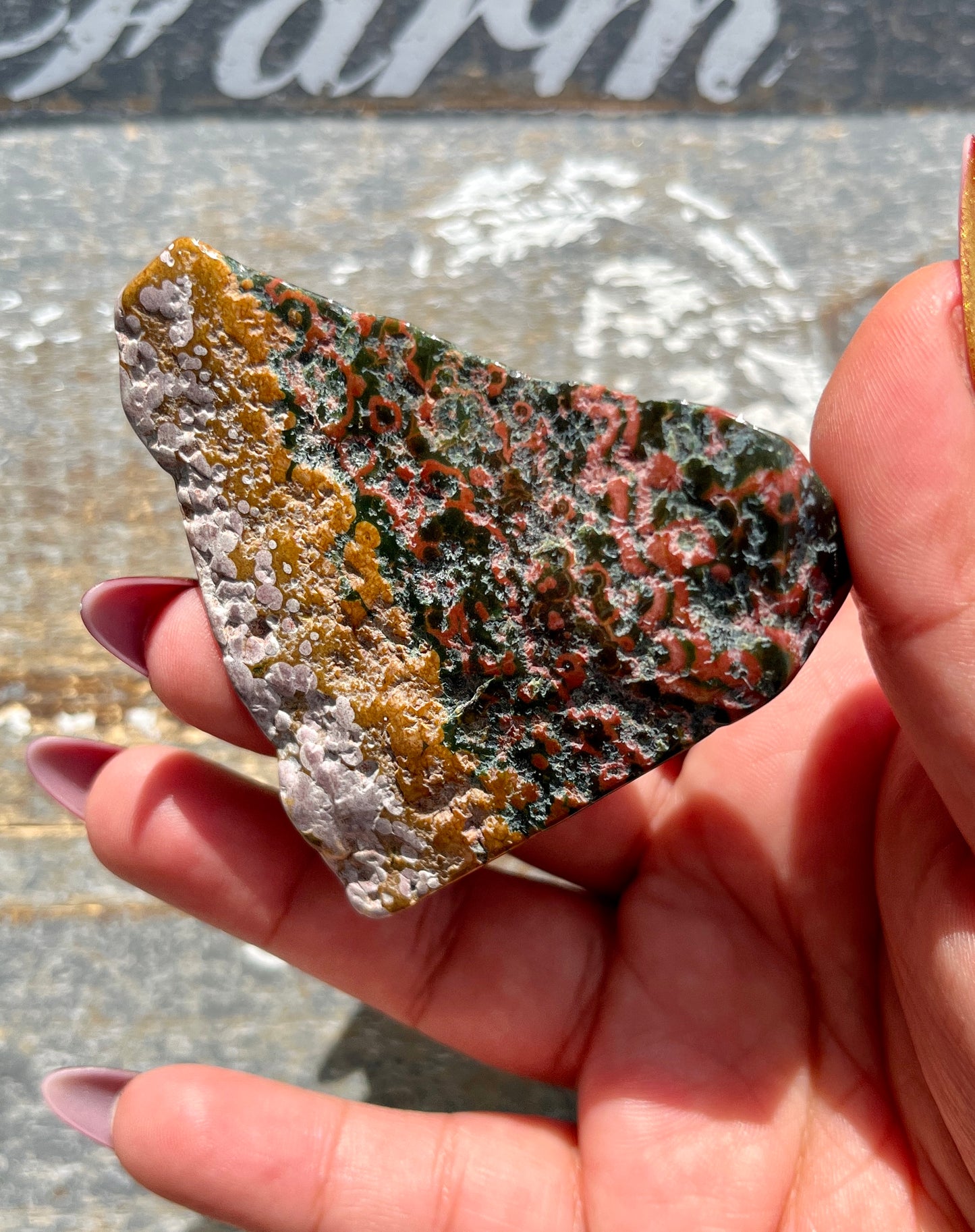 Gorgeous Rare Kabamby Authentic Ocean Jasper Freeform from Madagascar