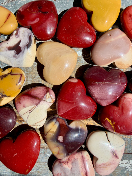 Gorgeous Mookaite Hearts (slightly Imperfect) | Intuitively Chosen
