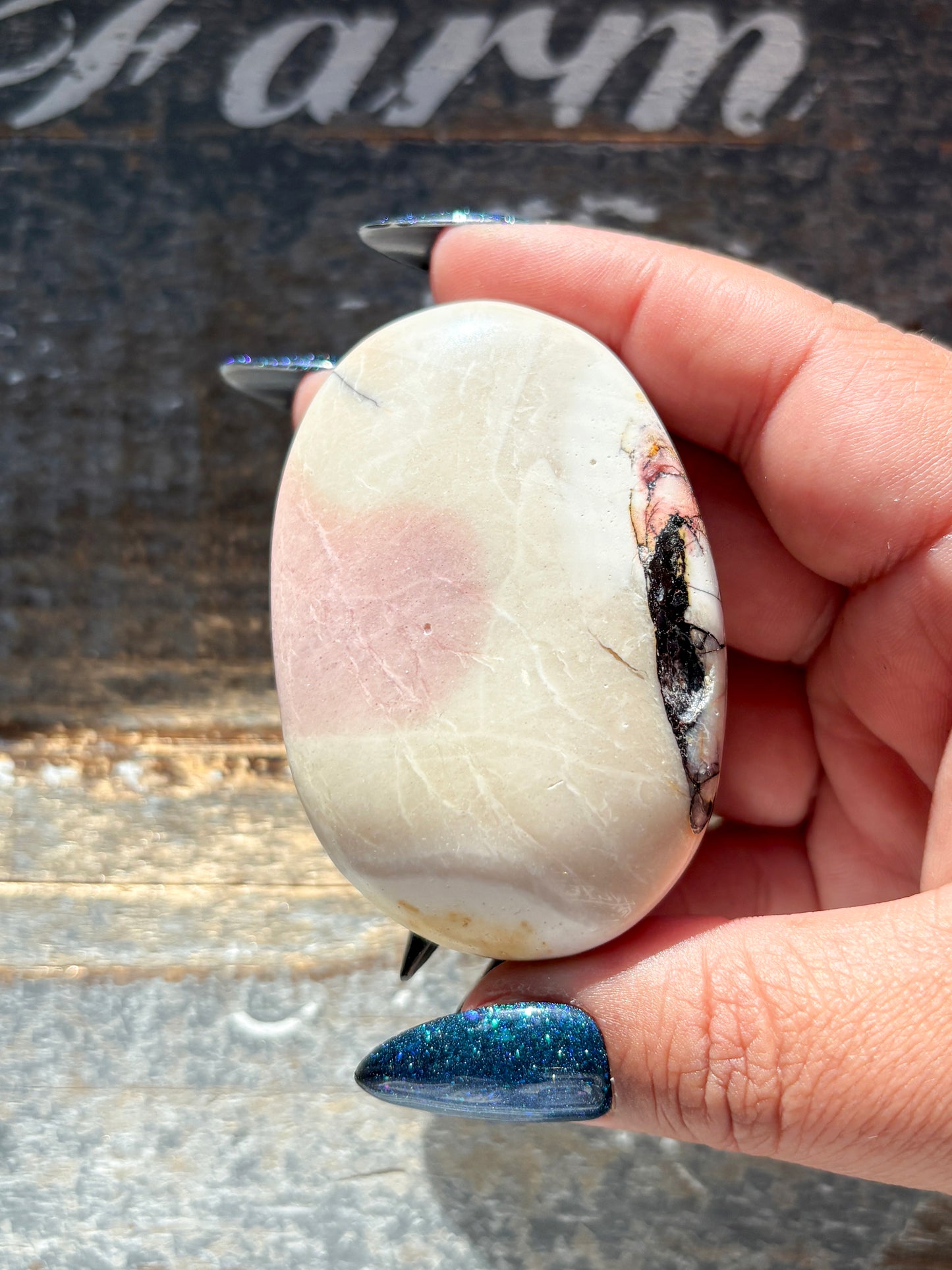 Gorgeous Colorful Mookaite Palm Stone from Australia