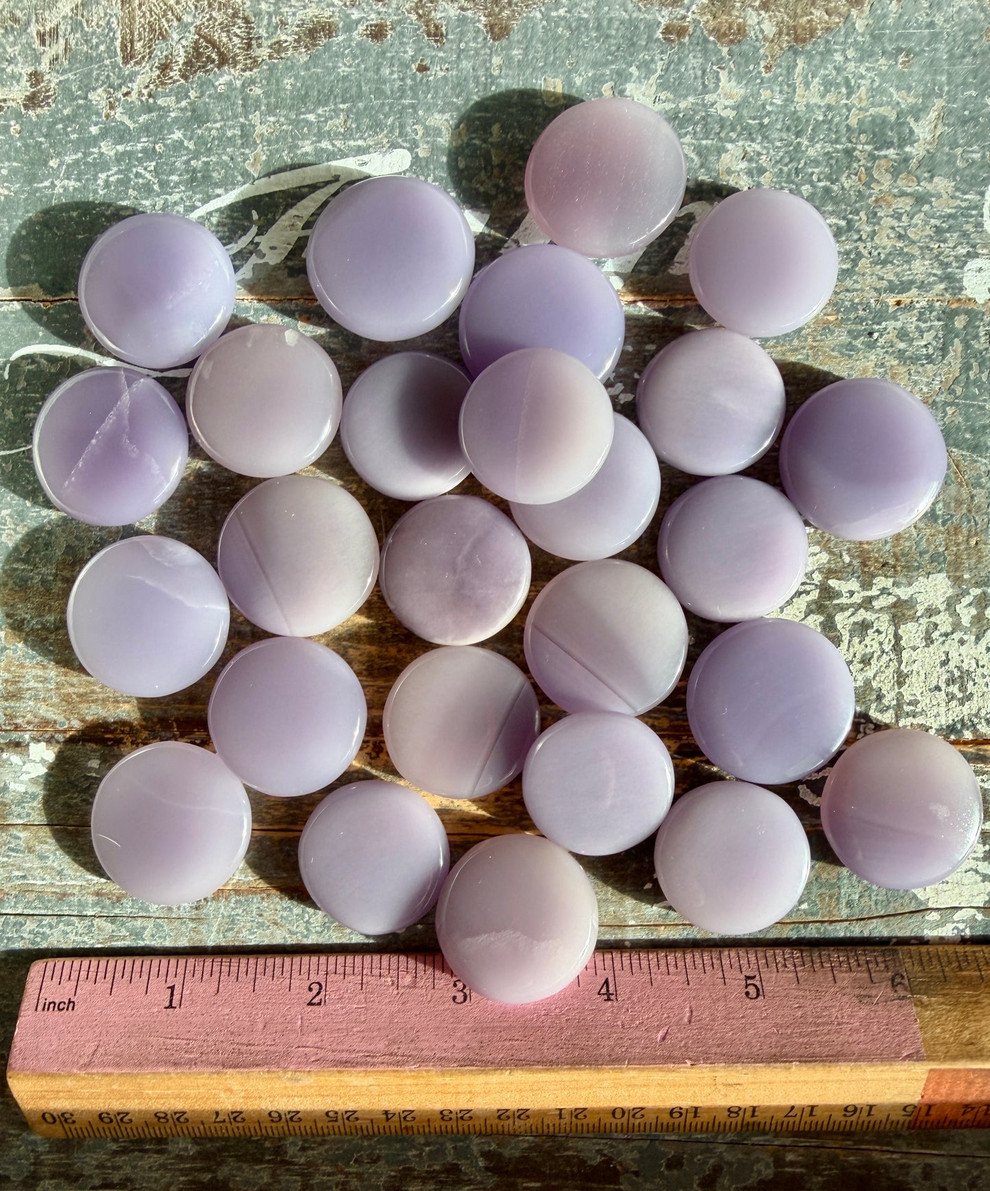 One (1) Lavender Fluorite Mini Coin