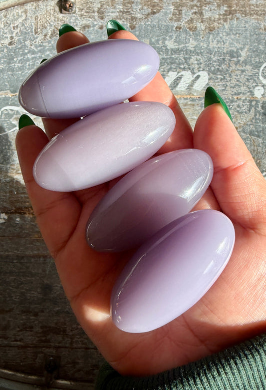 One (1) Lavender Fluorite Lingam | Intuitively Chosen