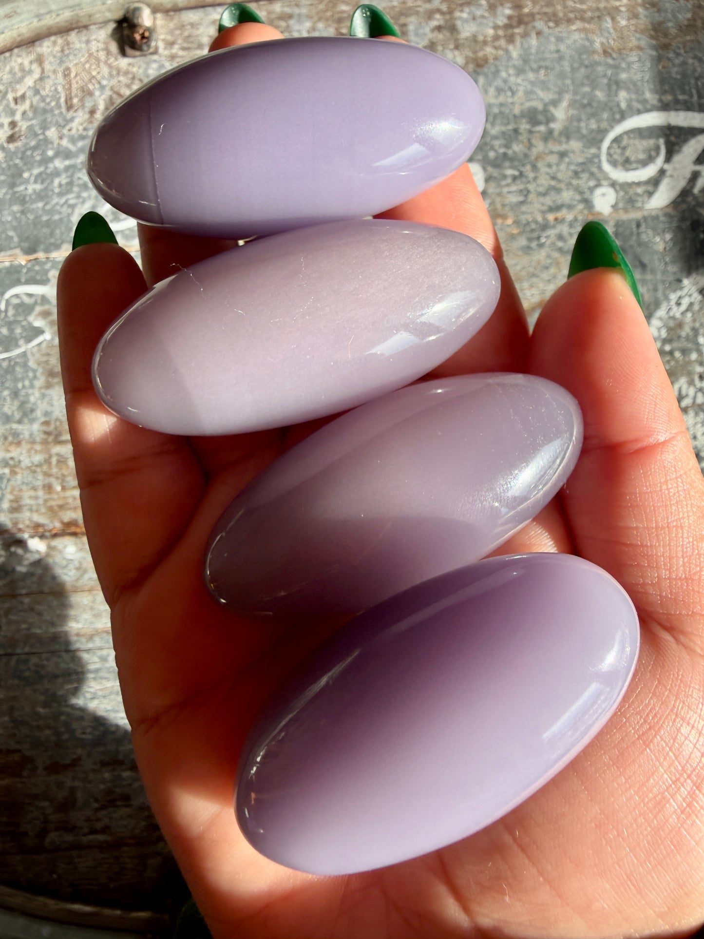 One (1) Lavender Fluorite Lingam | Intuitively Chosen