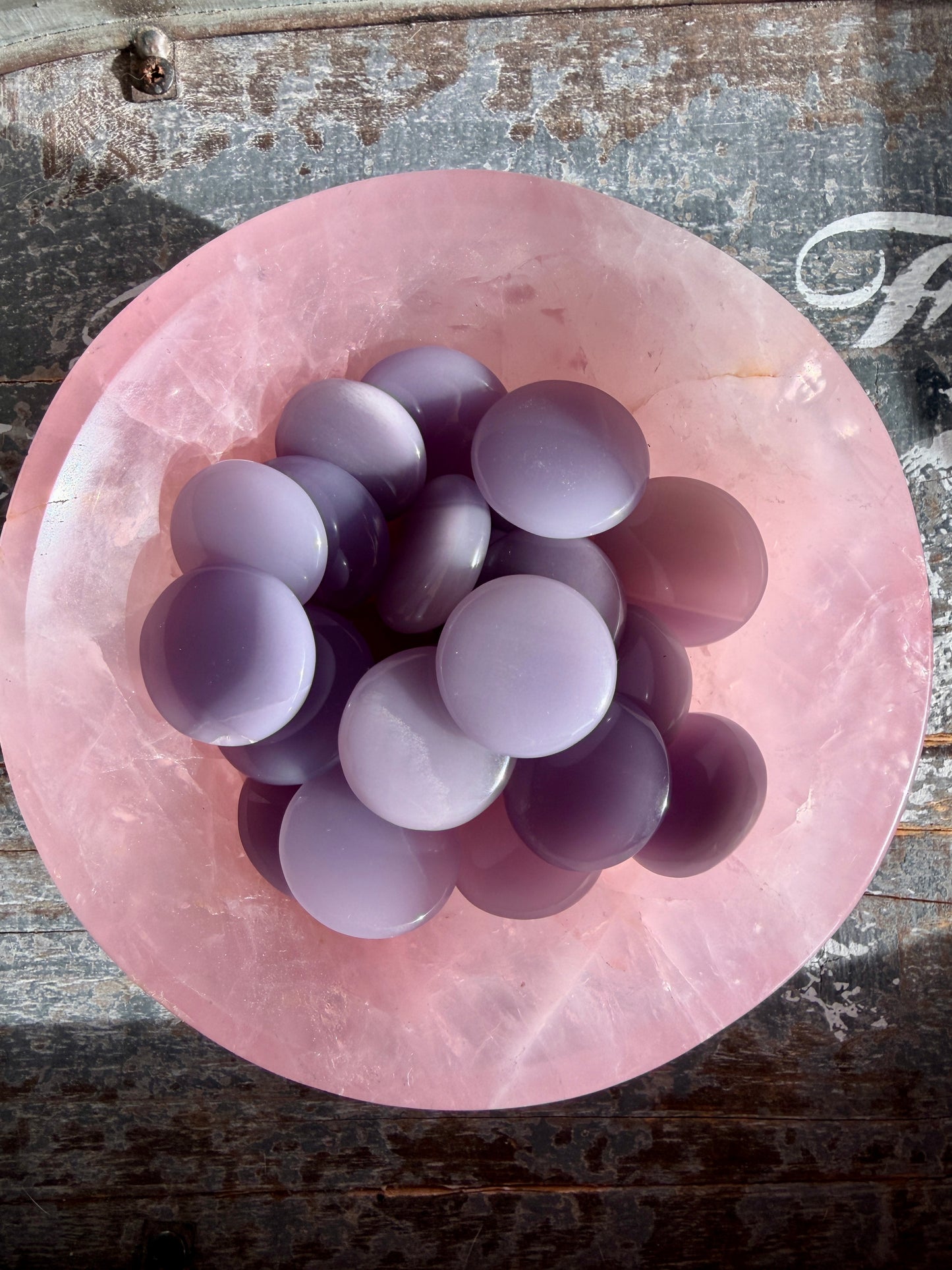 One (1) Lavender Fluorite Mini Coin