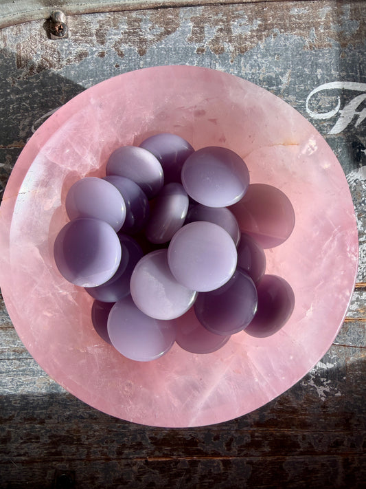 One (1) Lavender Fluorite Mini Coin