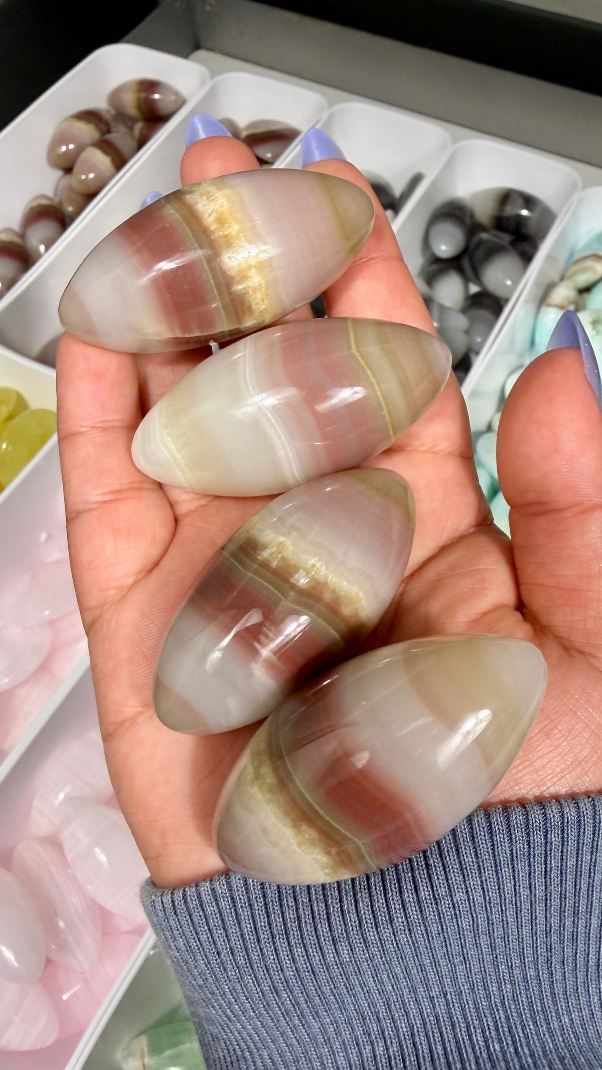 One (1) Banded Calcite Lingam | Pakistan | Intuitively Chosen
