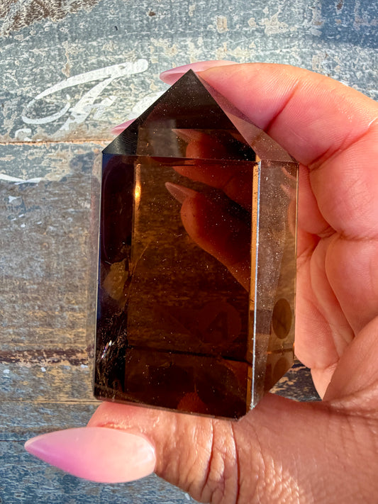 Super Clear Dark Smokey Quartz Tower | Brazil | Opt A
