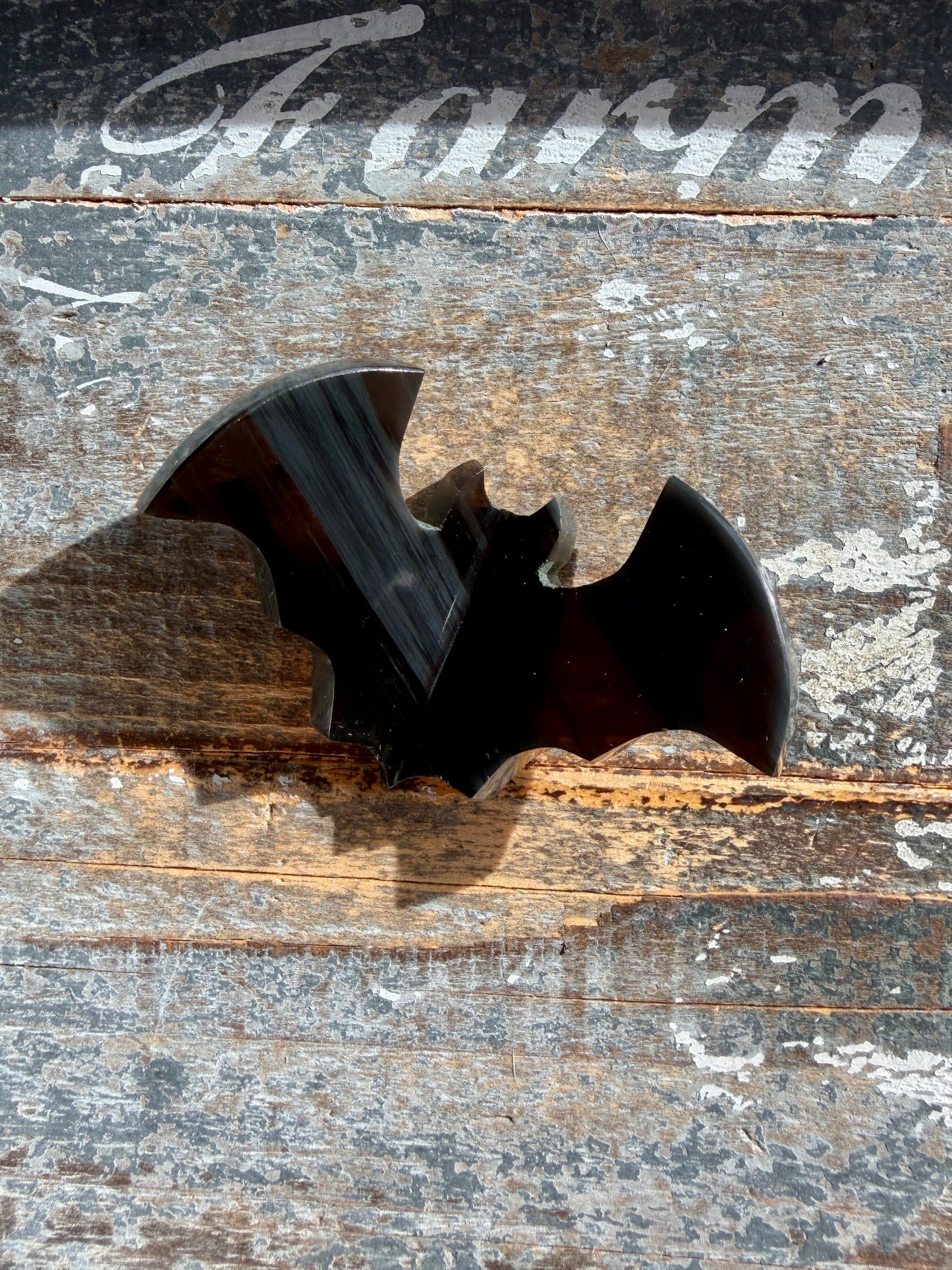Spooky Midnight Lace Obsidian Bat | Opt K