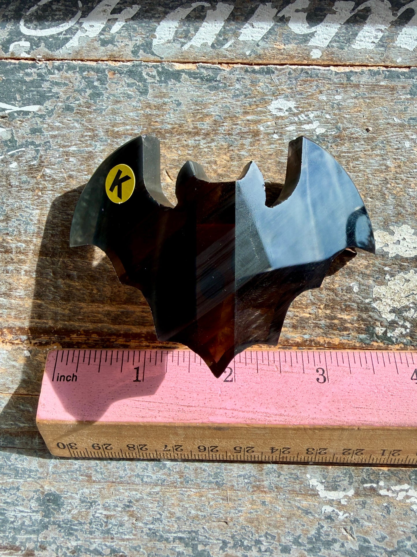 Spooky Midnight Lace Obsidian Bat | Opt K