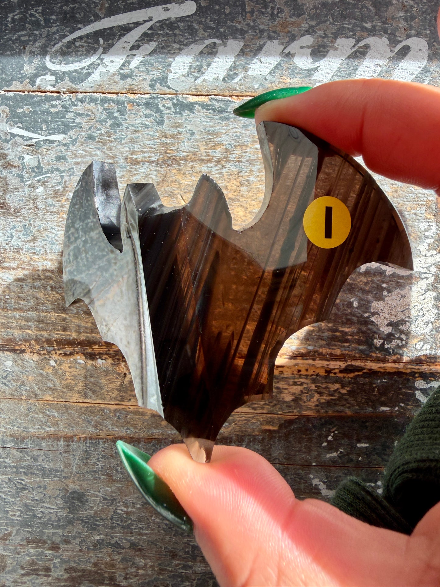 Spooky Midnight Lace Obsidian Bat | Opt I