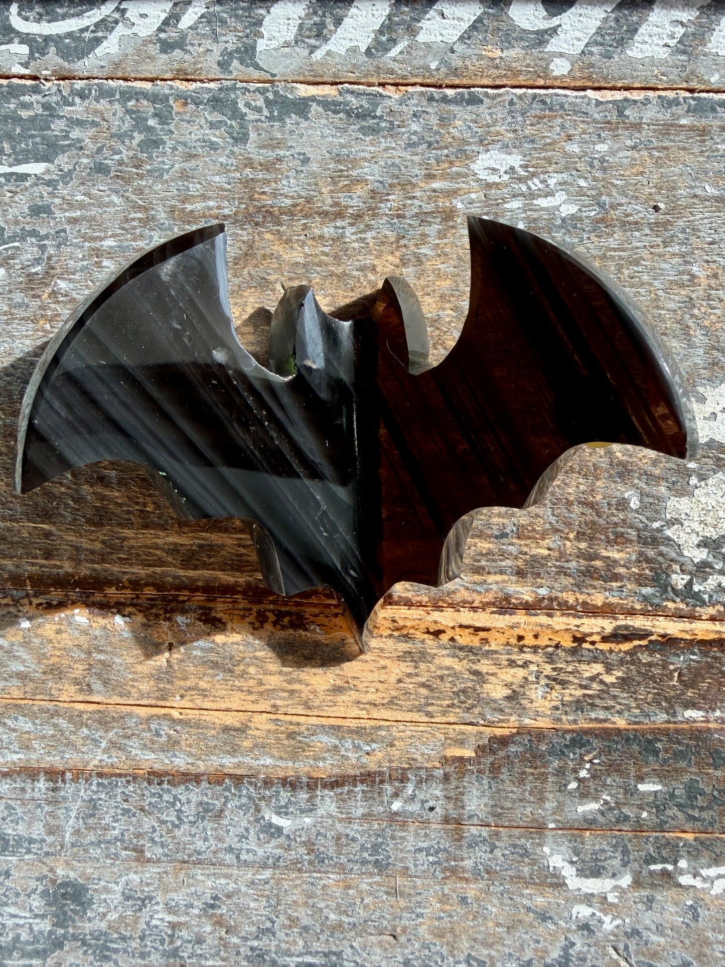 Spooky Midnight Lace Obsidian Bat | Opt D