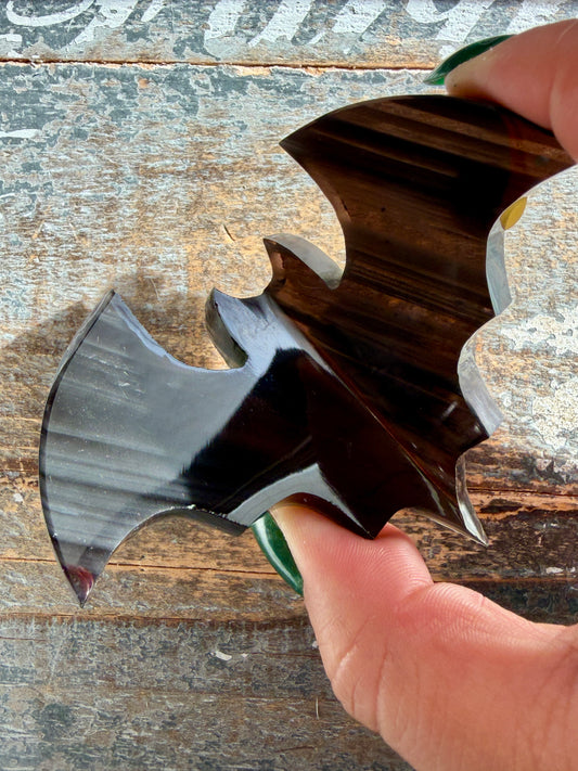 Spooky Midnight Lace Obsidian Bat | Opt D