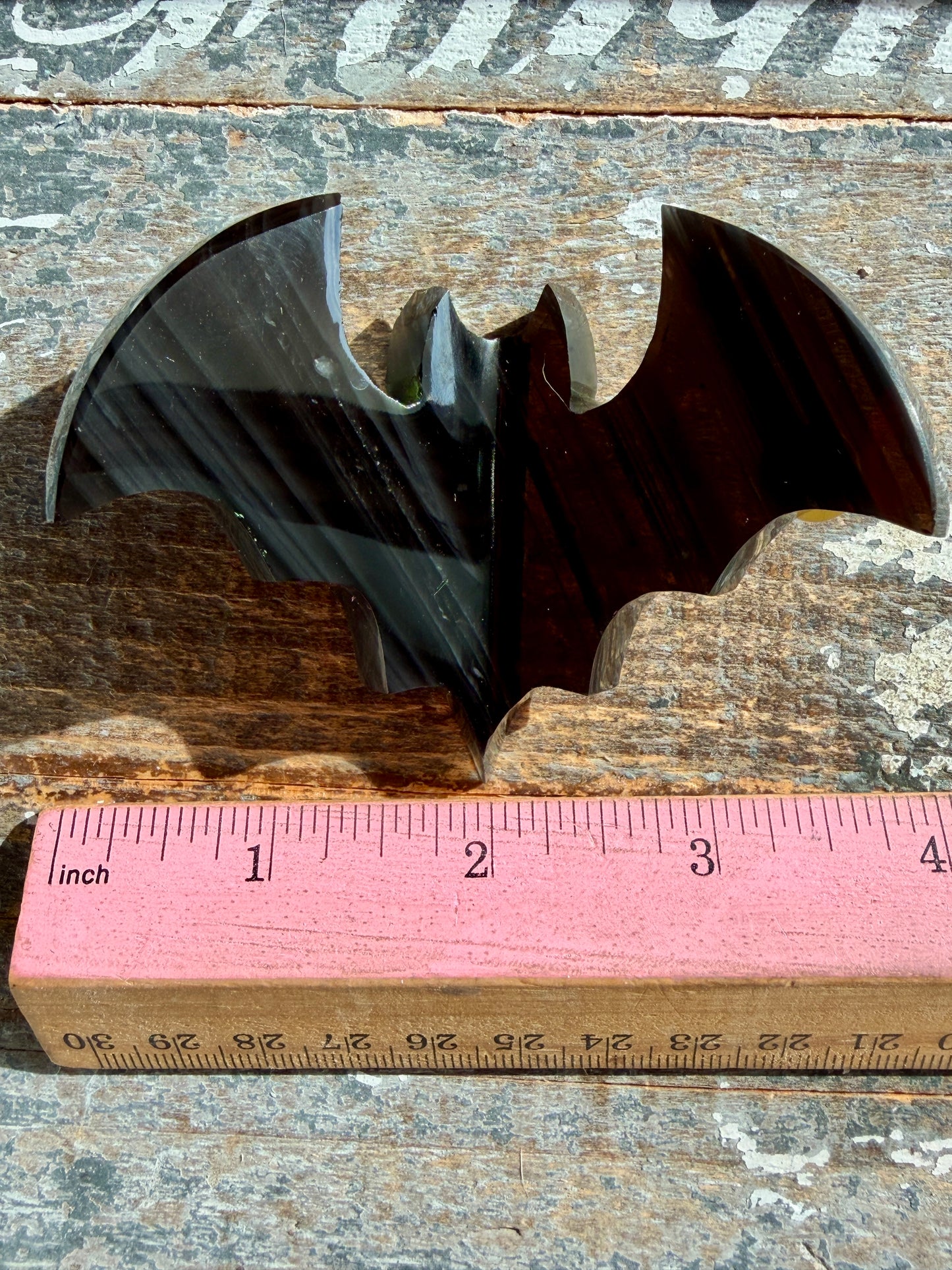 Spooky Midnight Lace Obsidian Bat | Opt D