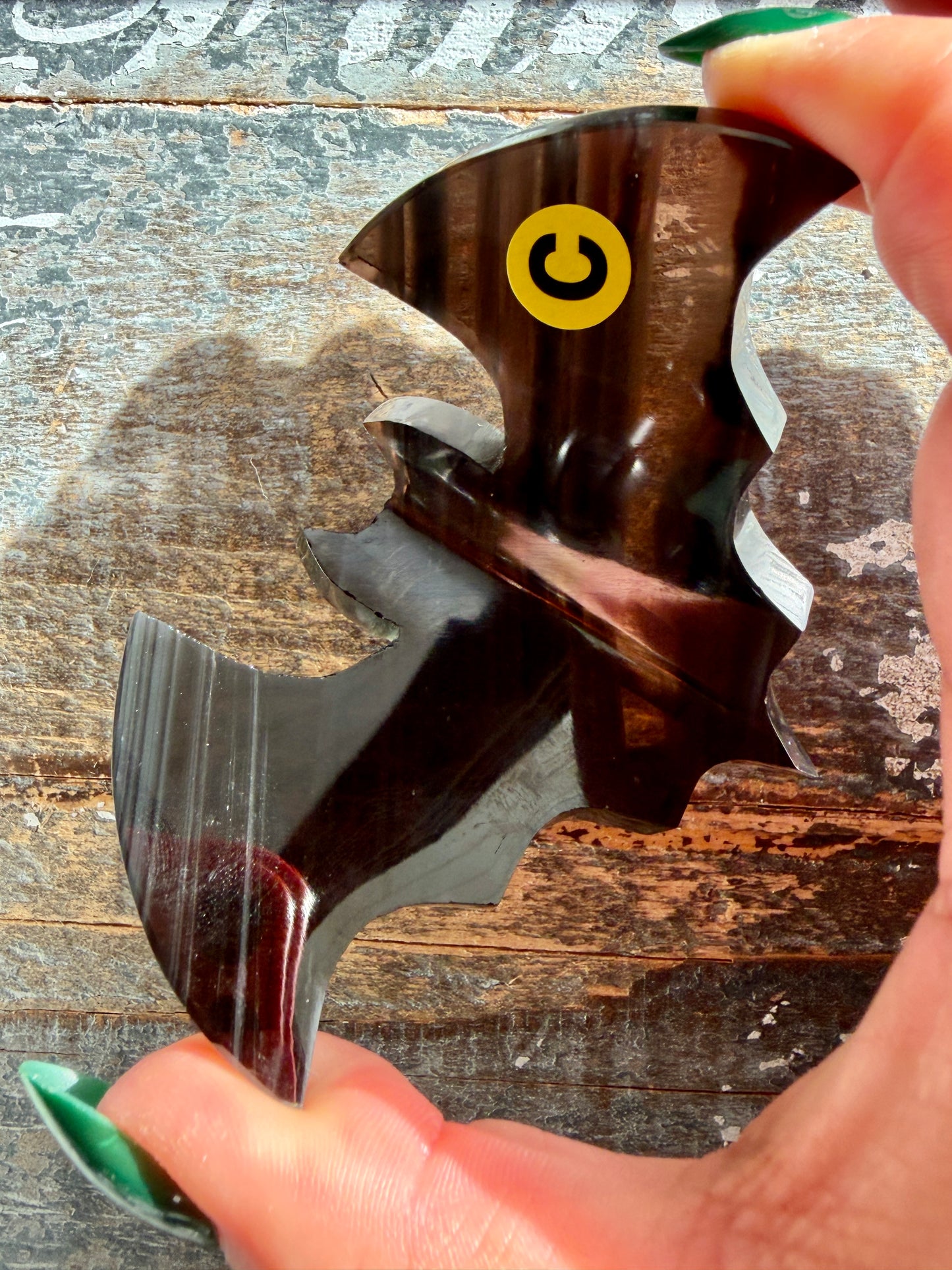 Spooky Midnight Lace Obsidian Bat | Opt C