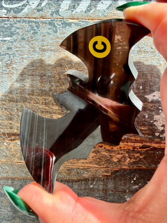 Spooky Midnight Lace Obsidian Bat | Opt C