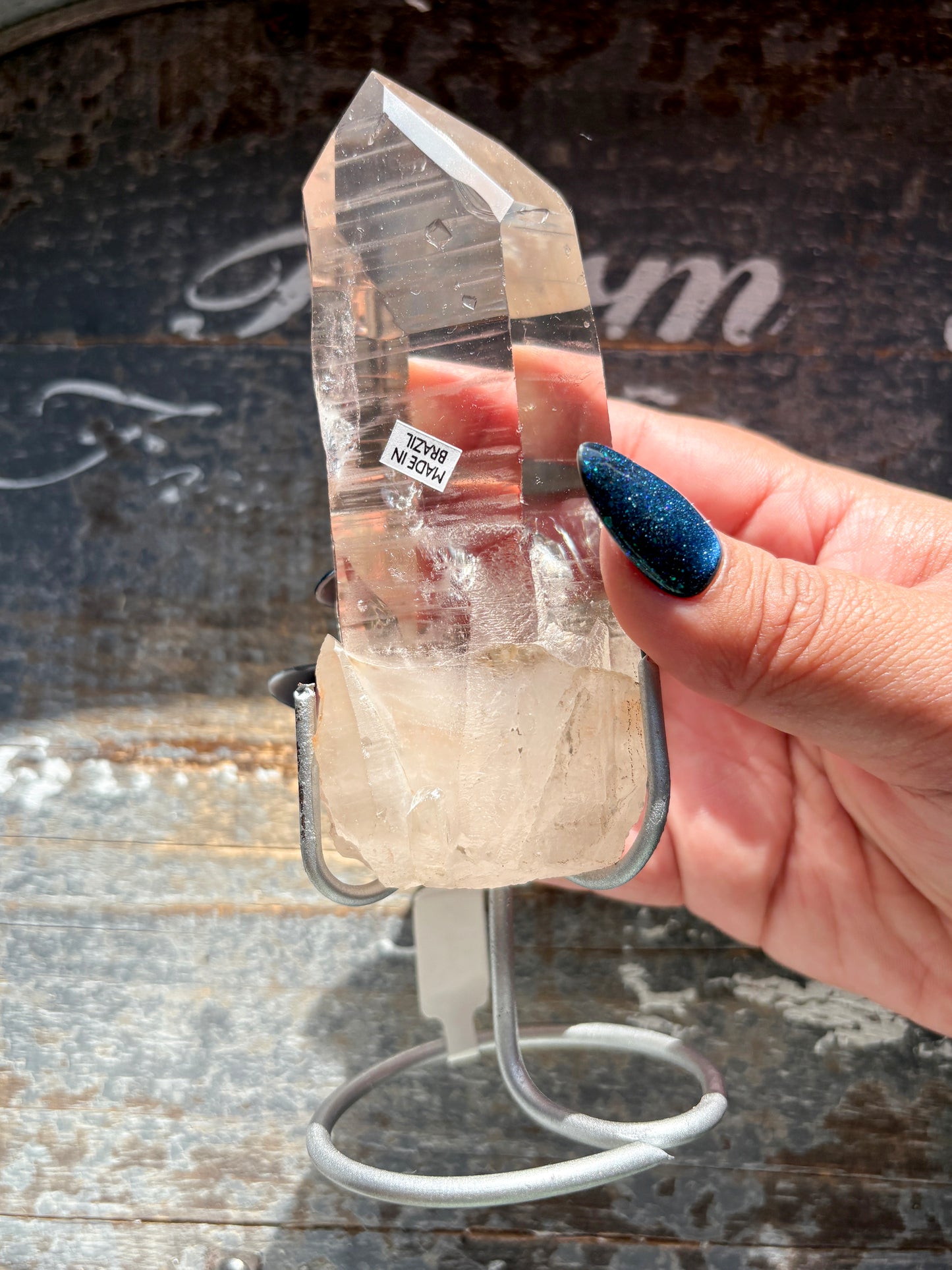 Gorgeous High Quality Lemurian on Custom Stand from Brazil