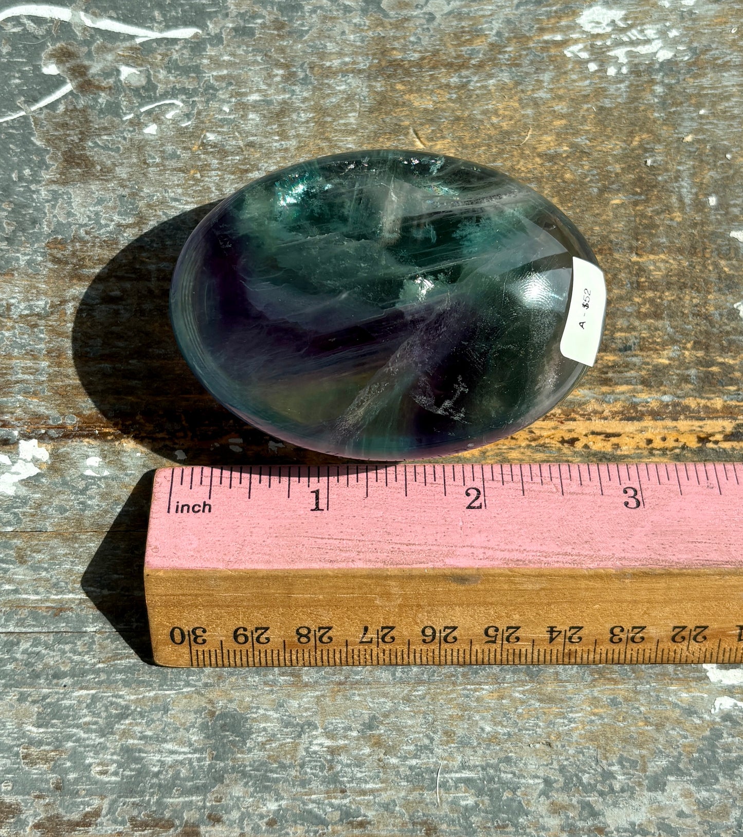 Gorgeous High Quality Rainbow Fluorite Palm Stone | Opt A