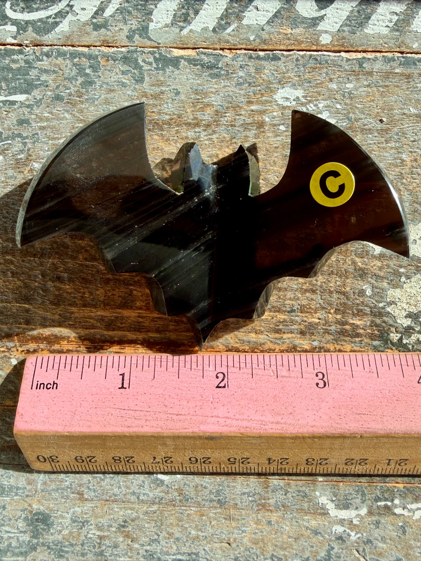 Spooky Midnight Lace Obsidian Bat | Opt C