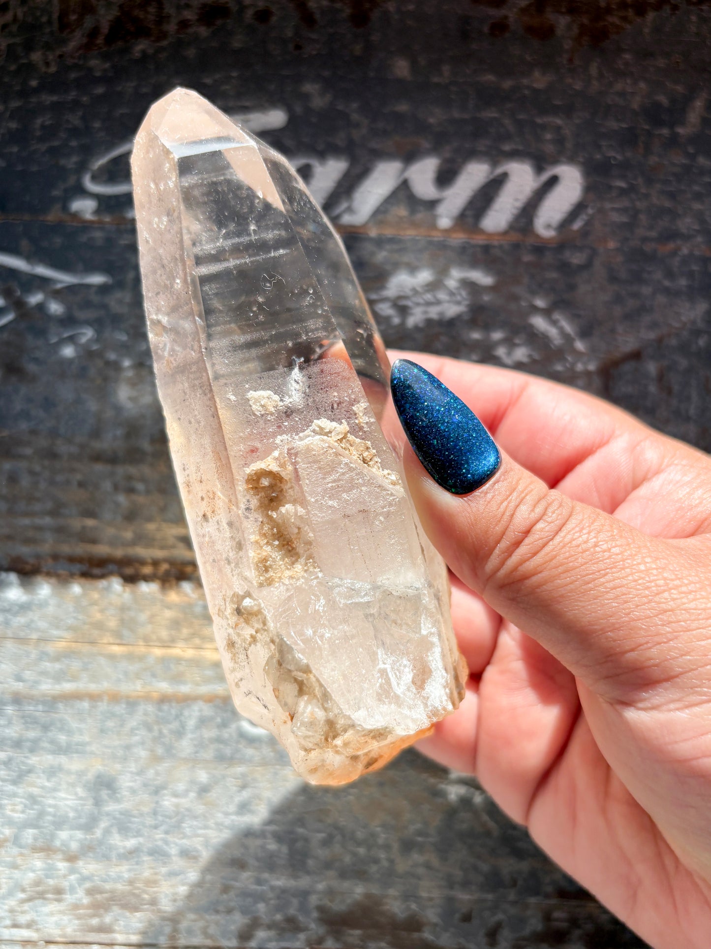 Gorgeous High Quality Lemurian on Custom Stand from Brazil