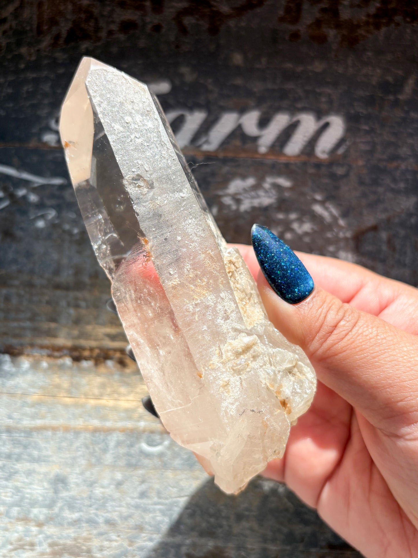 Gorgeous High Quality Lemurian on Custom Stand from Brazil